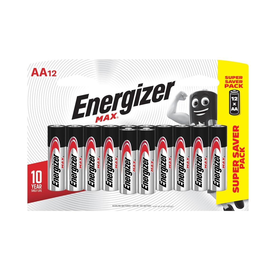 Energizer MAX AA Batteries (16 Pack), Double A Alkaline Batteries 