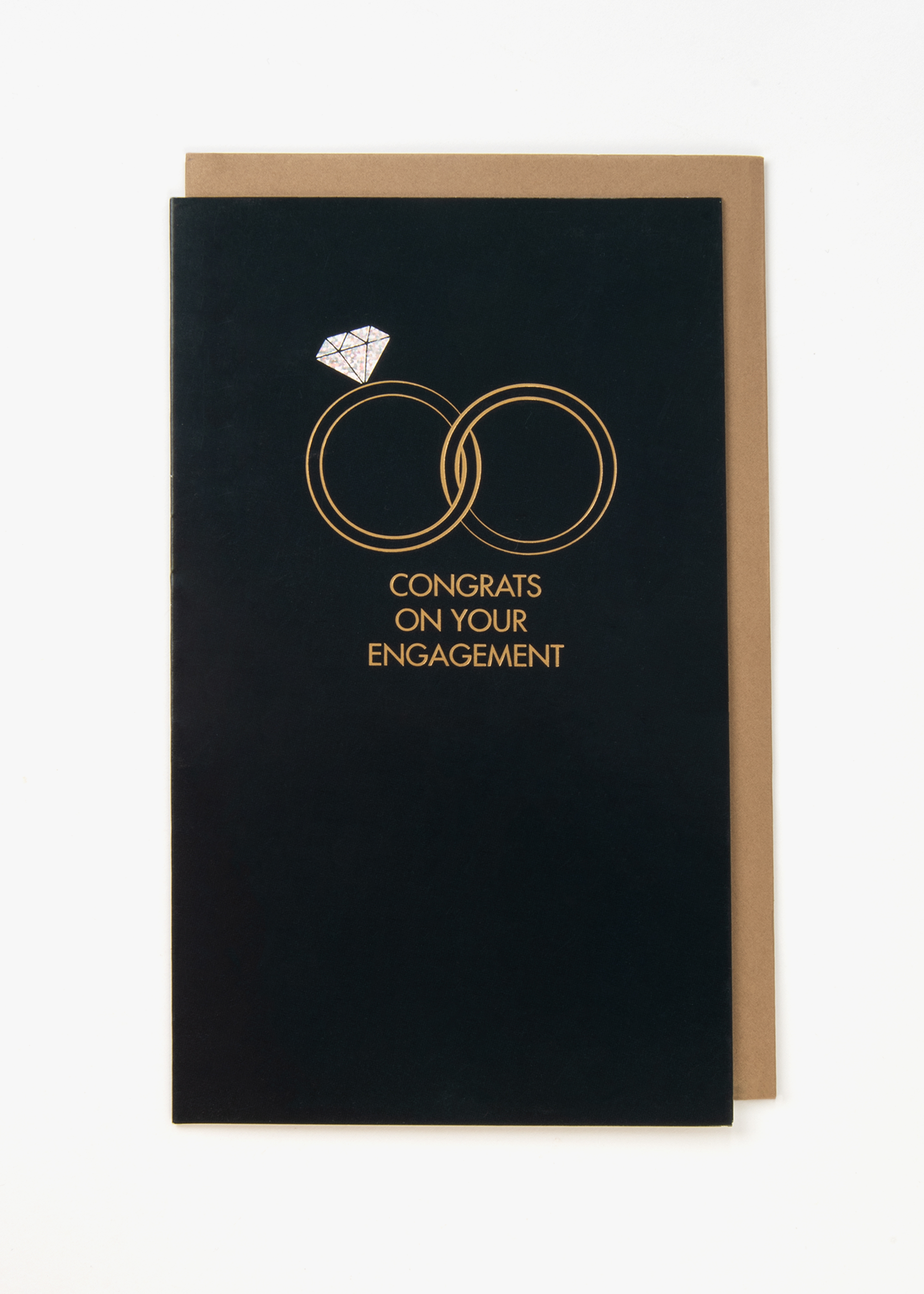 Engaged 2 Rings Foil Card