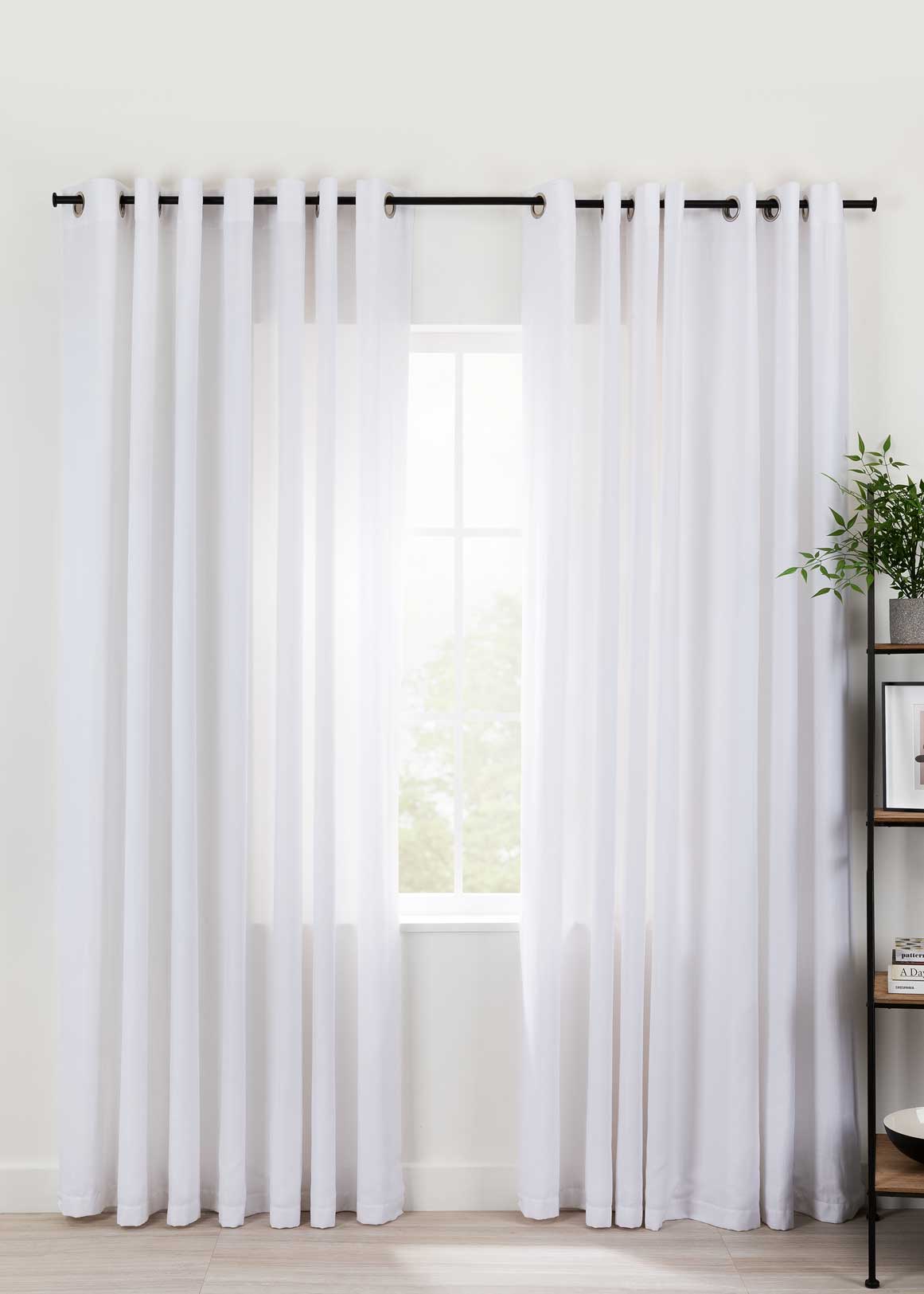 Extra Length & Width Barkweave Eyelet Curtain 265x250cm | Woolworths.co.za