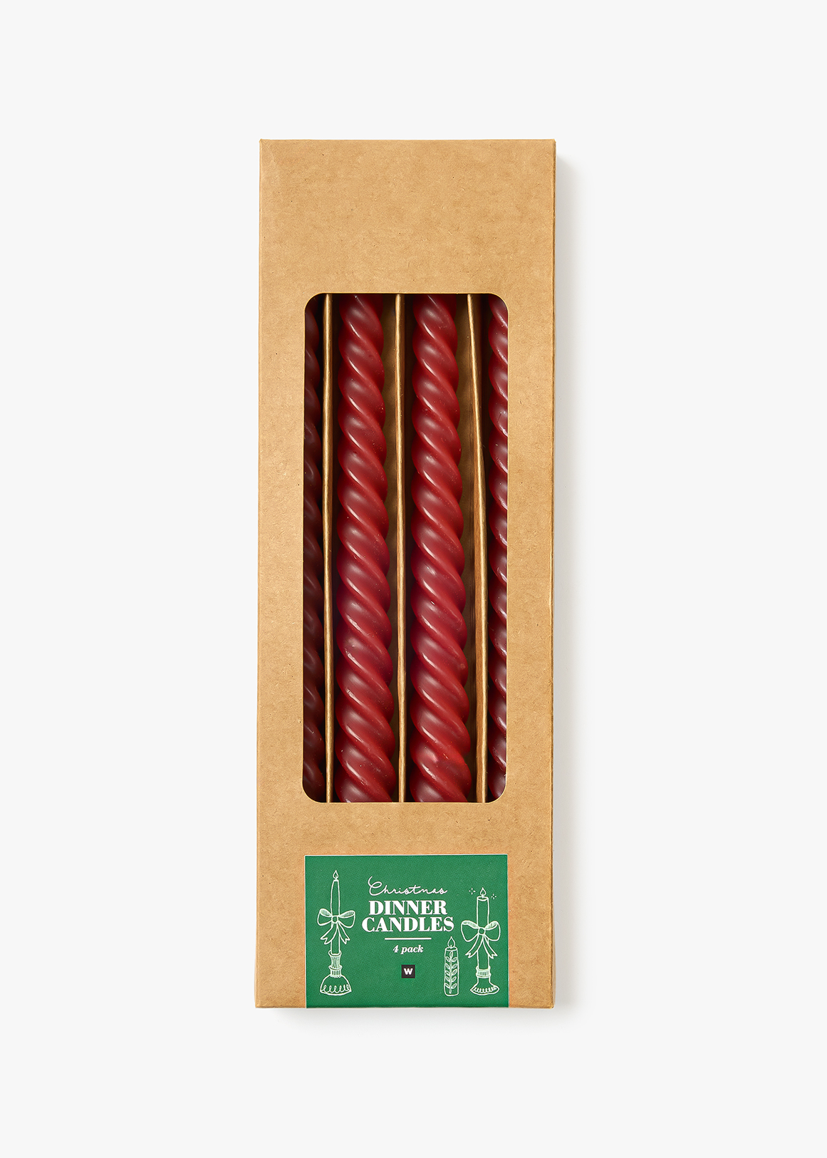 Facet Dinner Candle 4 Pack