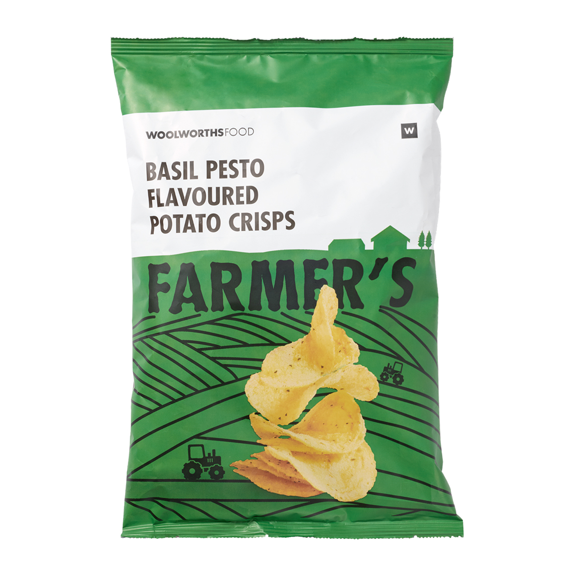 Farmer's Basil Pesto Flavoured Potato Crisps 125 g