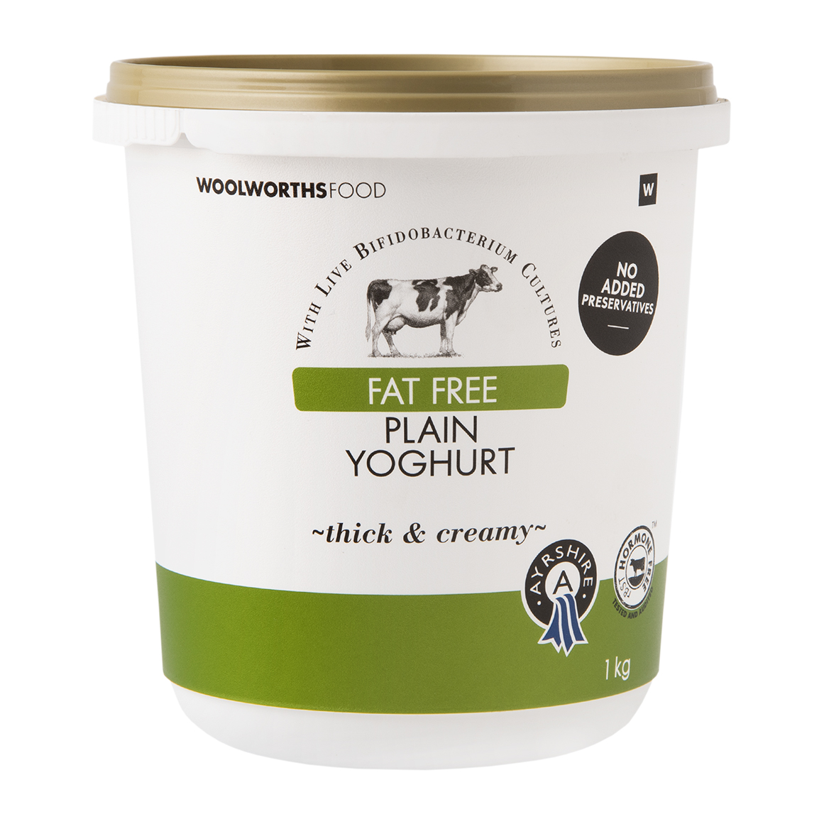 Fat Free Ayrshire Plain Yoghurt 1 kg