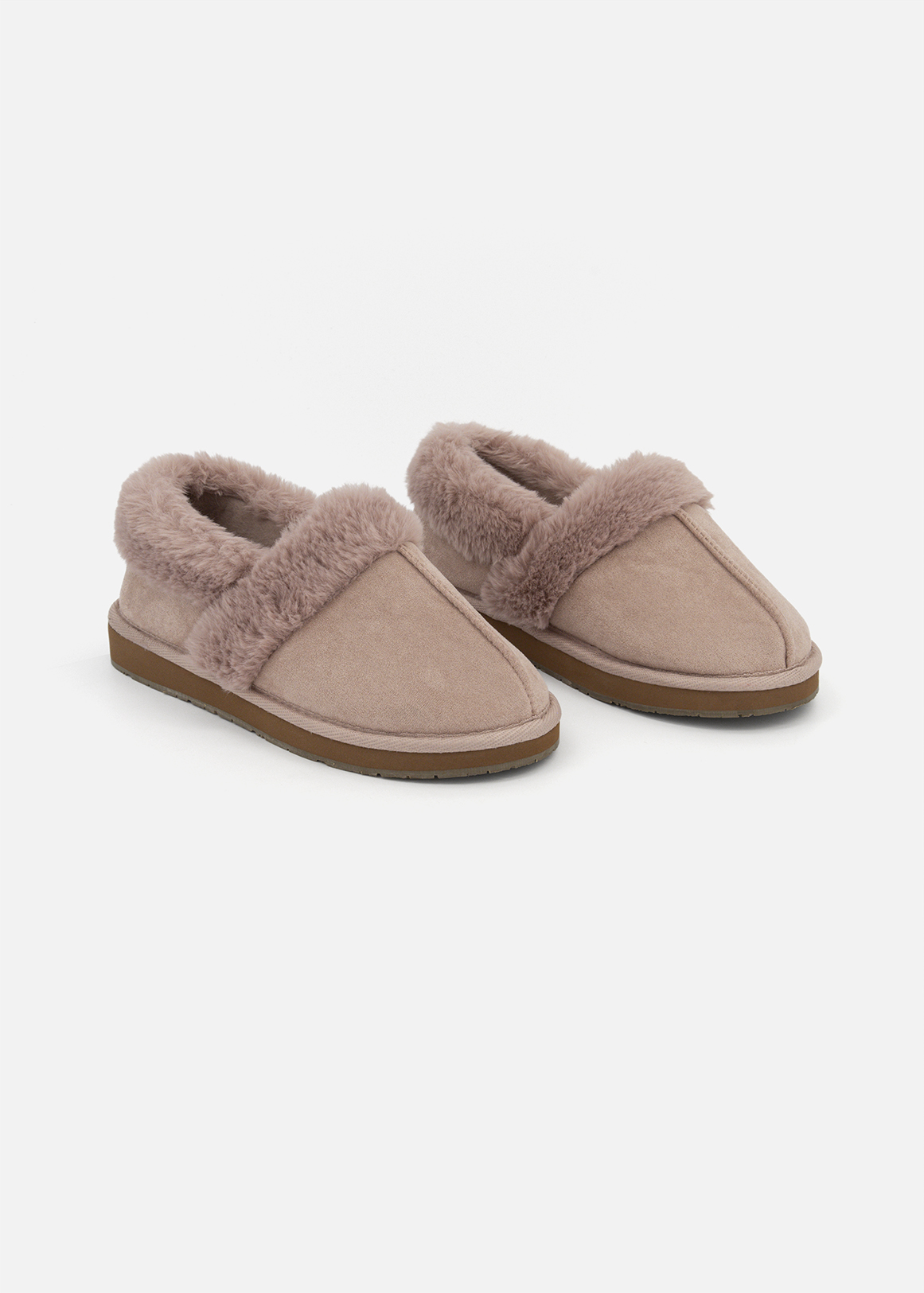 Faux Fur Cuff Slippers