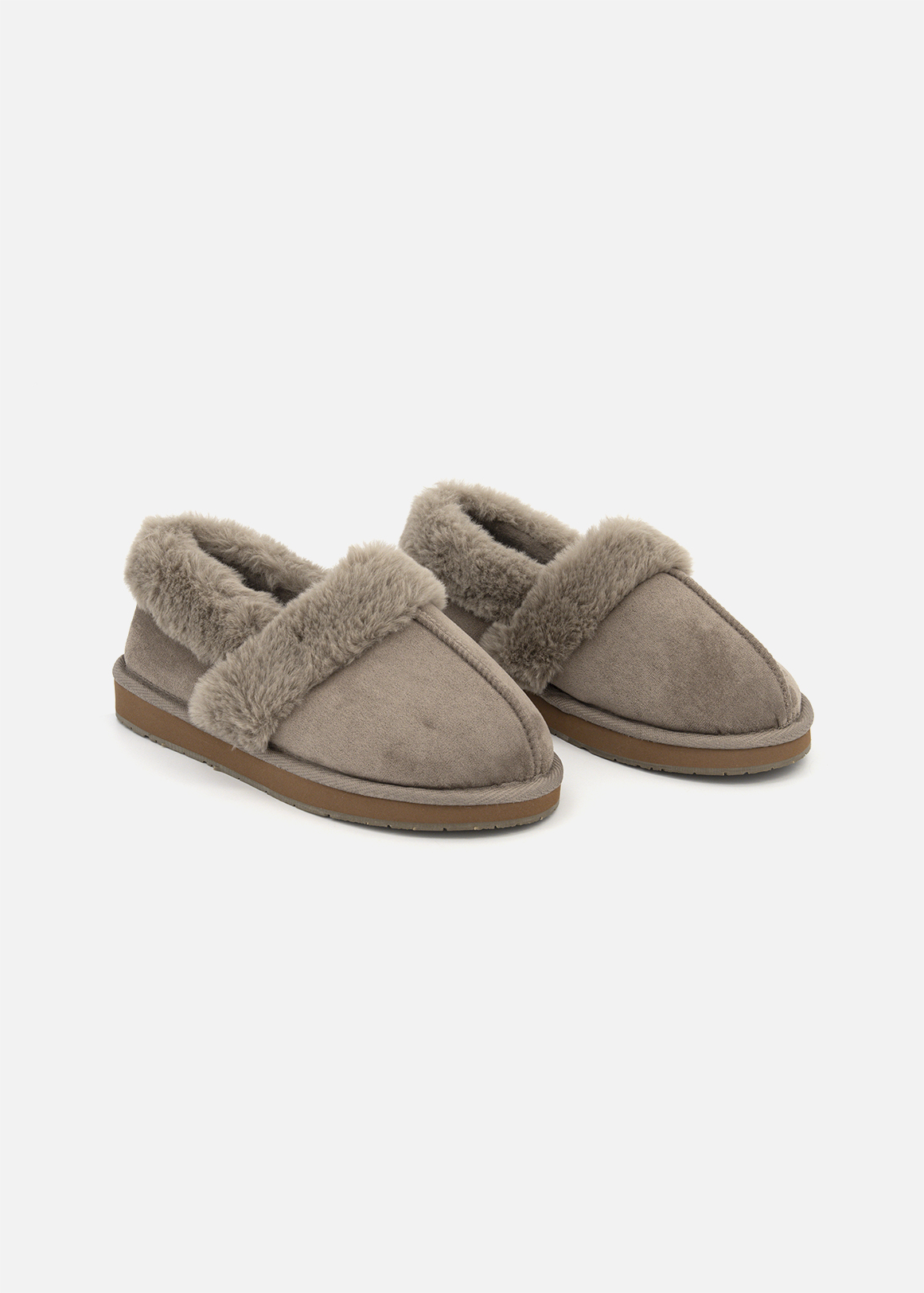 Faux Fur Cuff Slippers