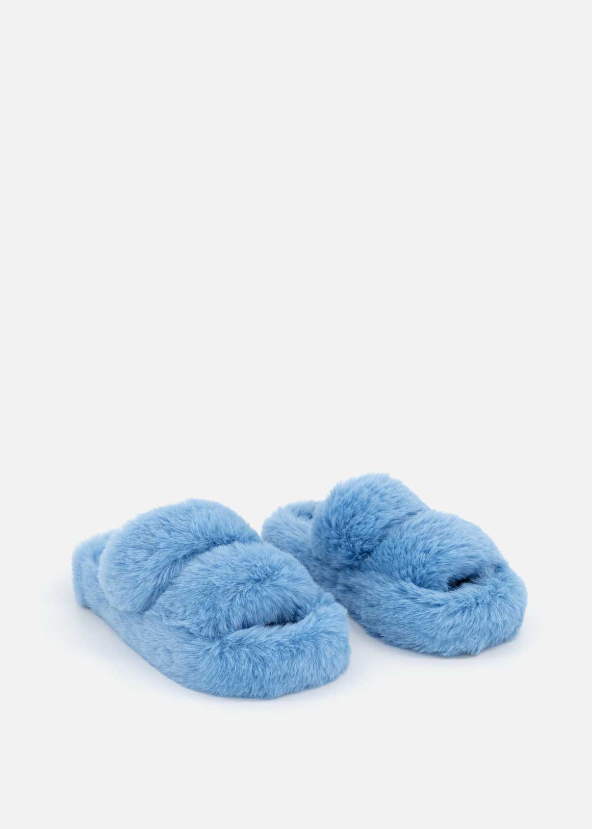 Faux Fur Double Band Slippers | Woolworths.co.za