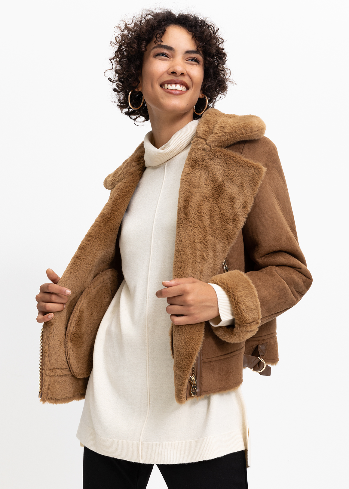 Faux Fur Lined Aviator Jacket | Woolworths.co.za