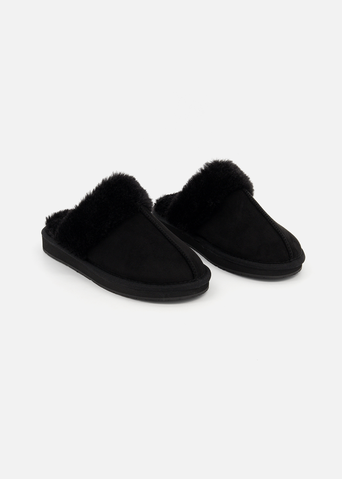 Faux Fur Mule Slippers