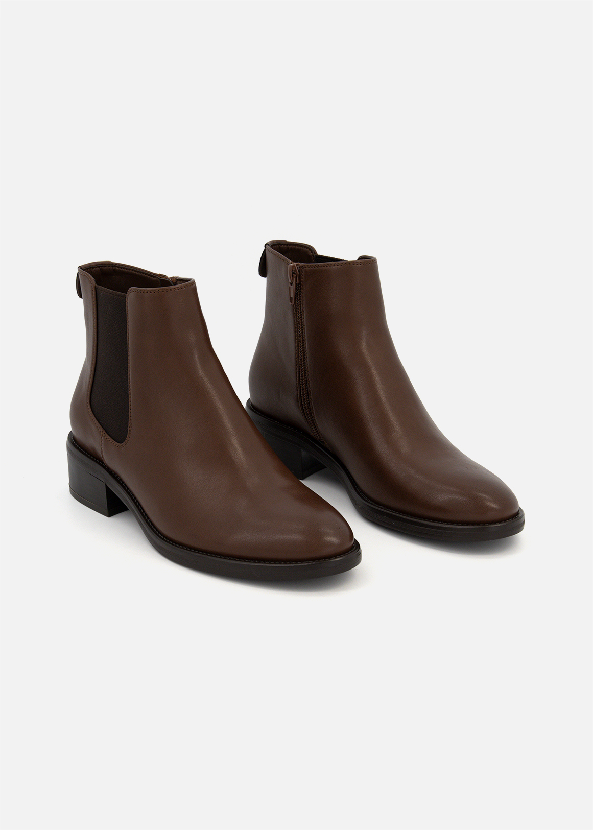 Faux Leather Chelsea Boots
