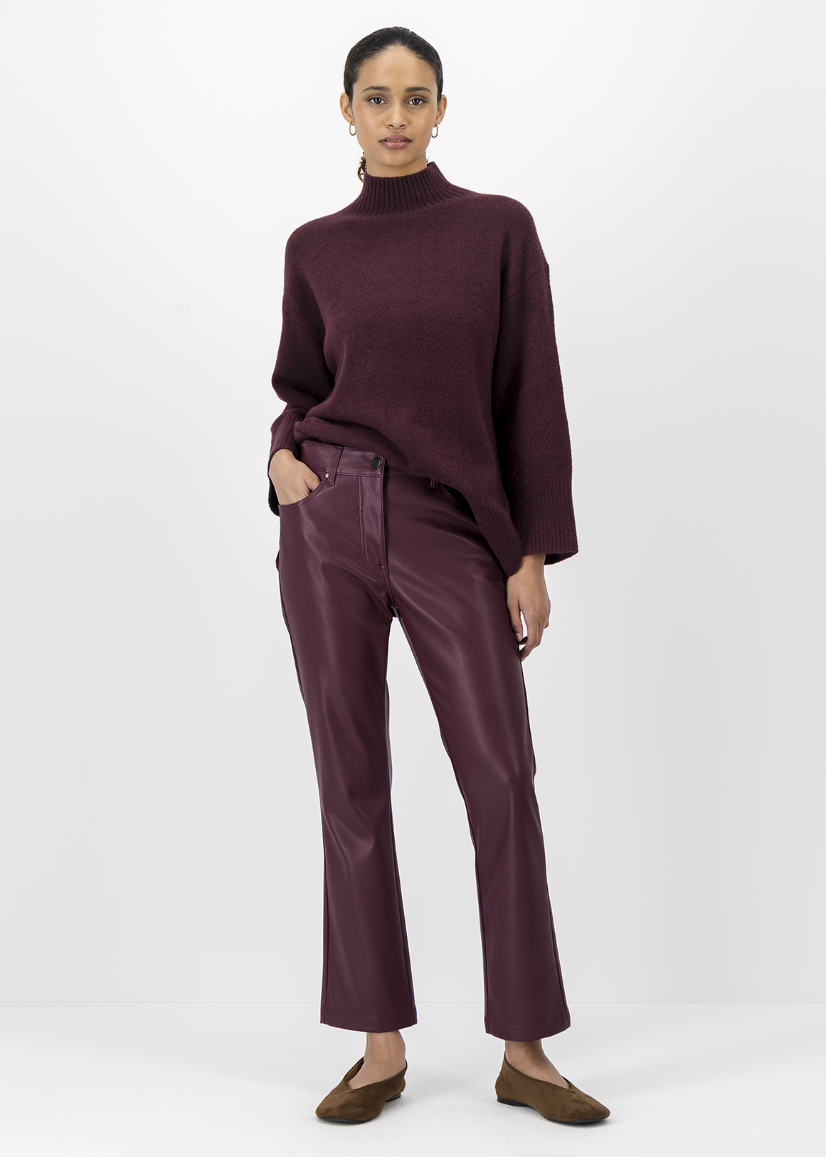 Faux Leather Flare Pants
