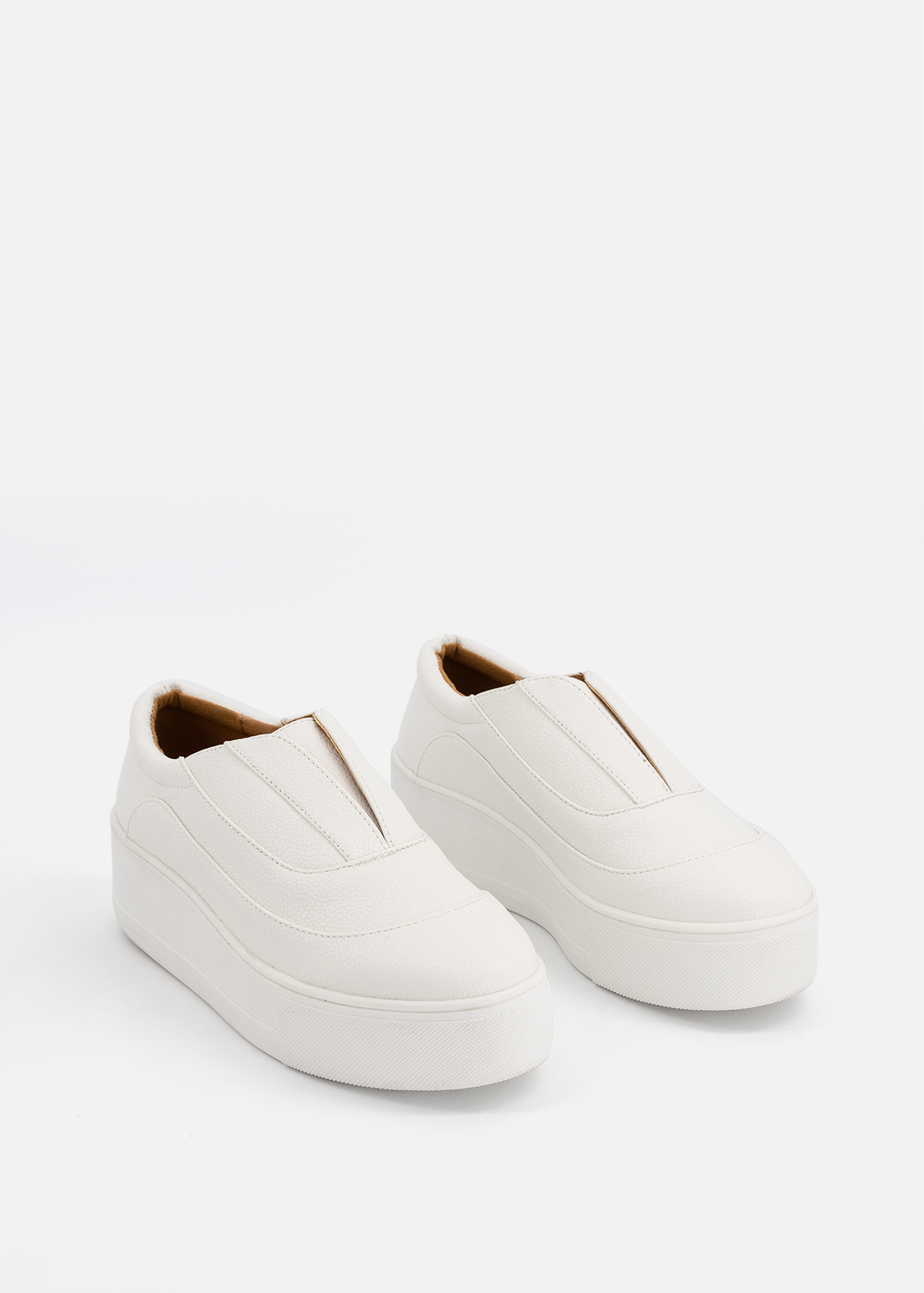 Faux Leather Platform Slip-on Sneakers | Woolworths.co.za