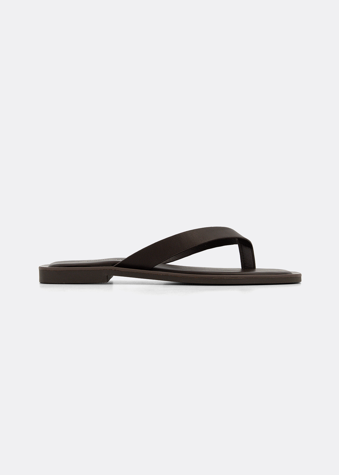 Faux Leather Thong Sandals