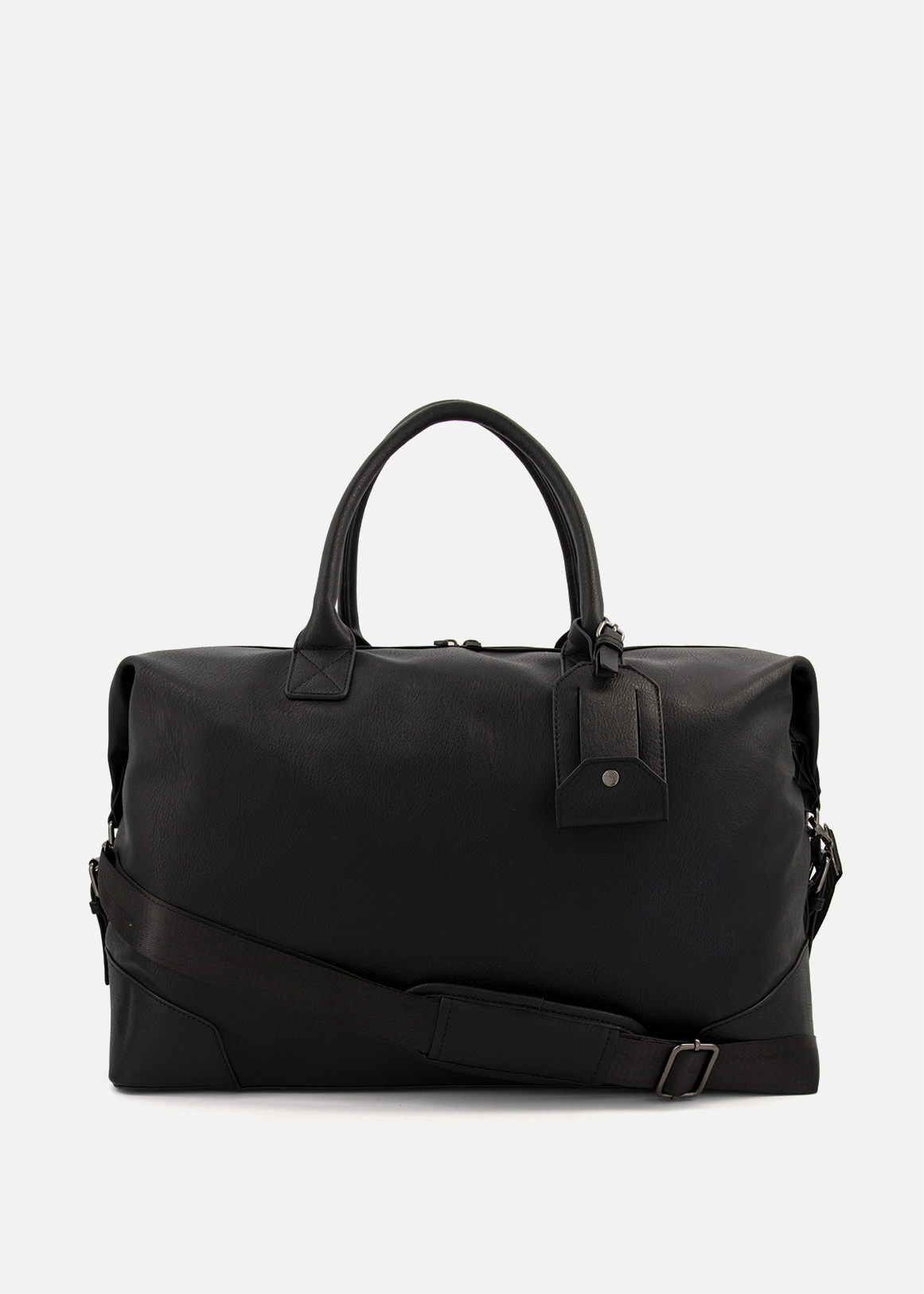 Faux Leather Weekender Bag