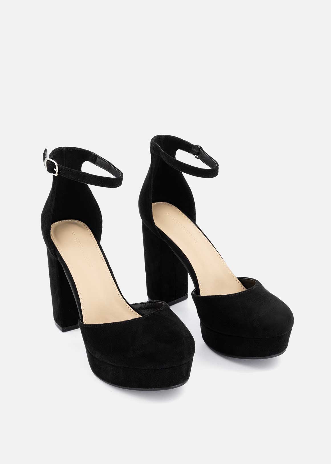 Faux Suede Block Heel Platforms Woolworths.co.za