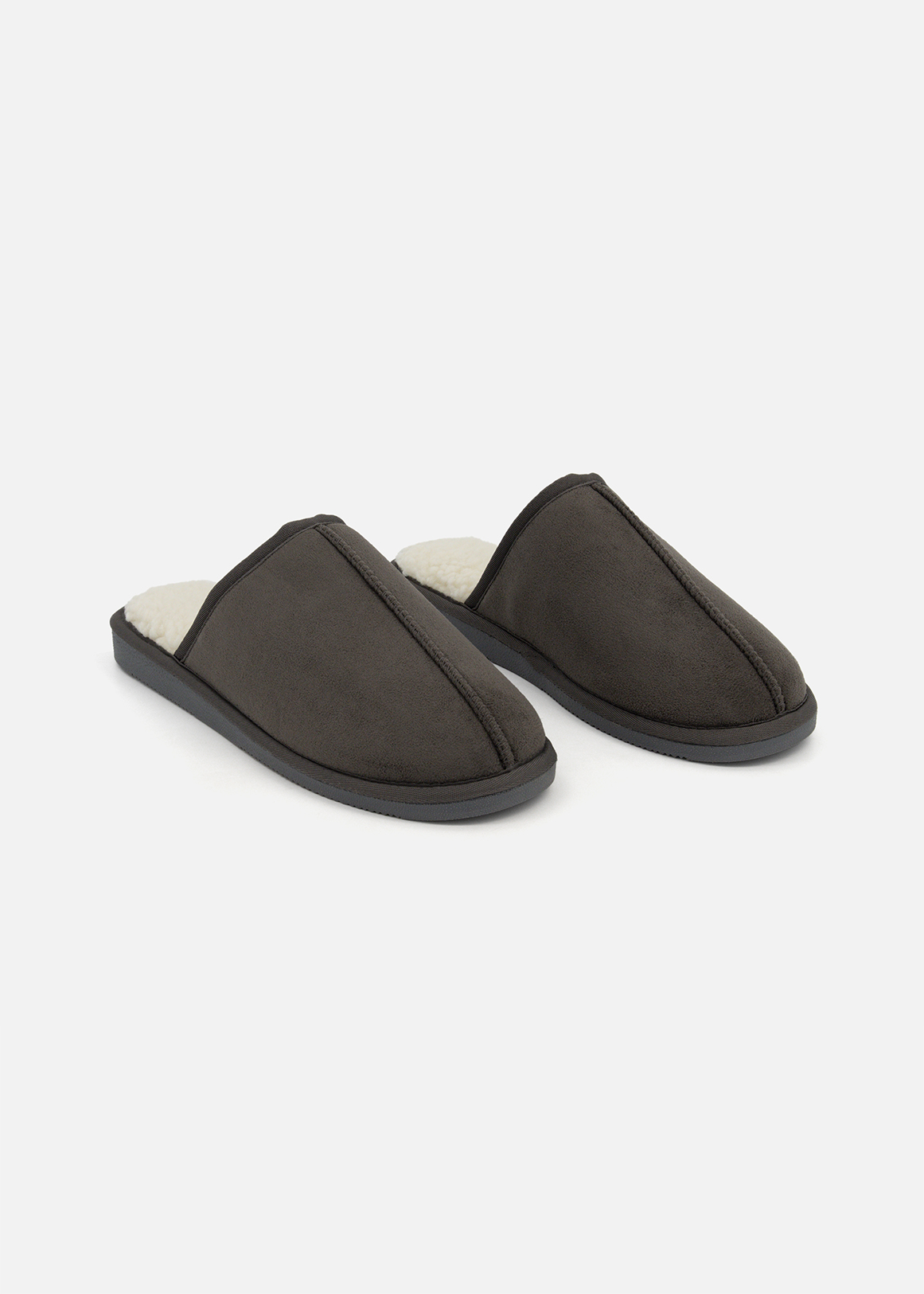 Faux Suede Mule Slippers