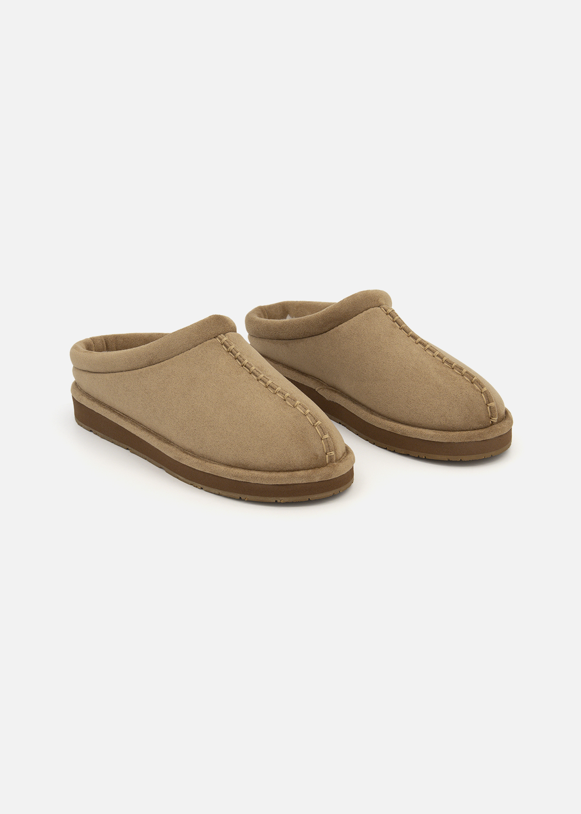 Faux Suede Mule Slippers