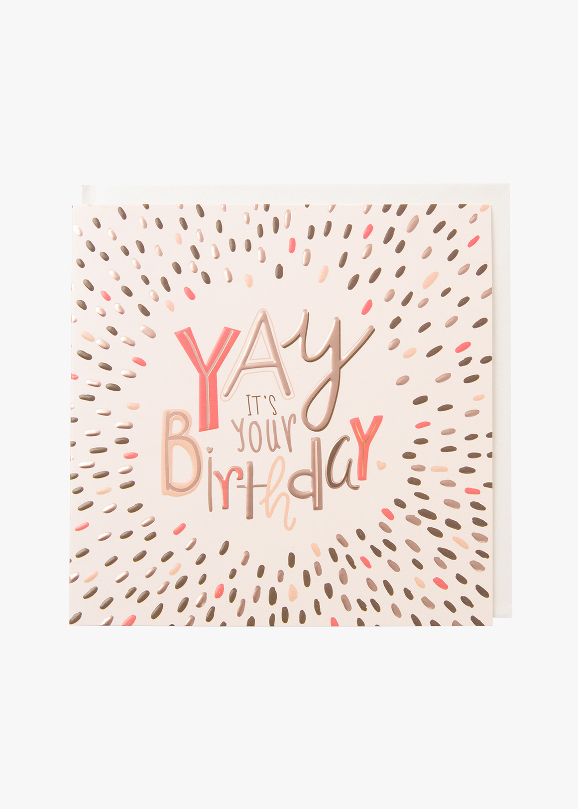 Female Birthday Yay Starburst Square Foil Card