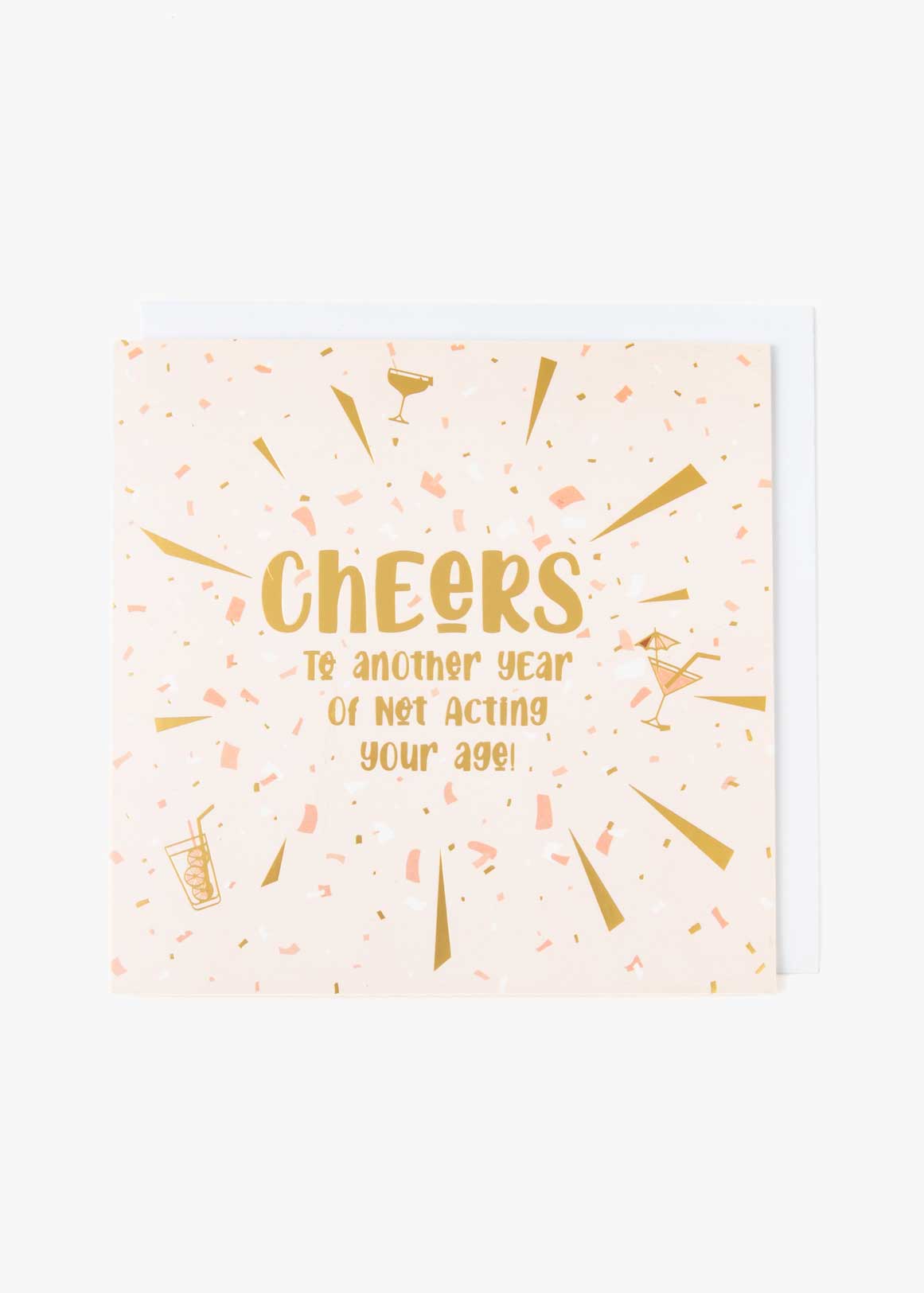 Female Cheers Foiled Birthday Card