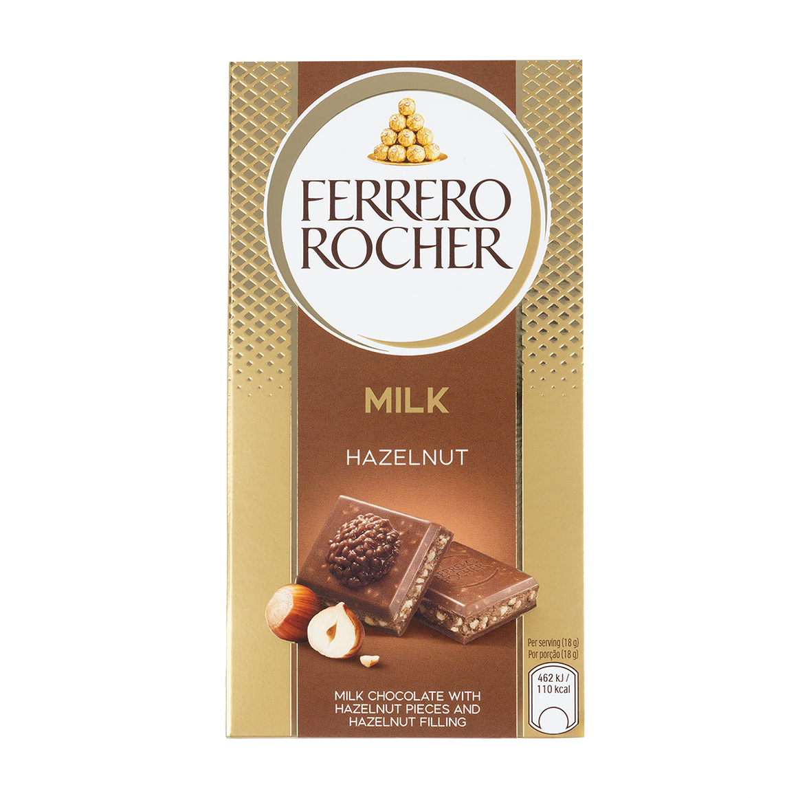 Ferrero Rocher Milk Hazelnut Chocolate Slab 90 g
