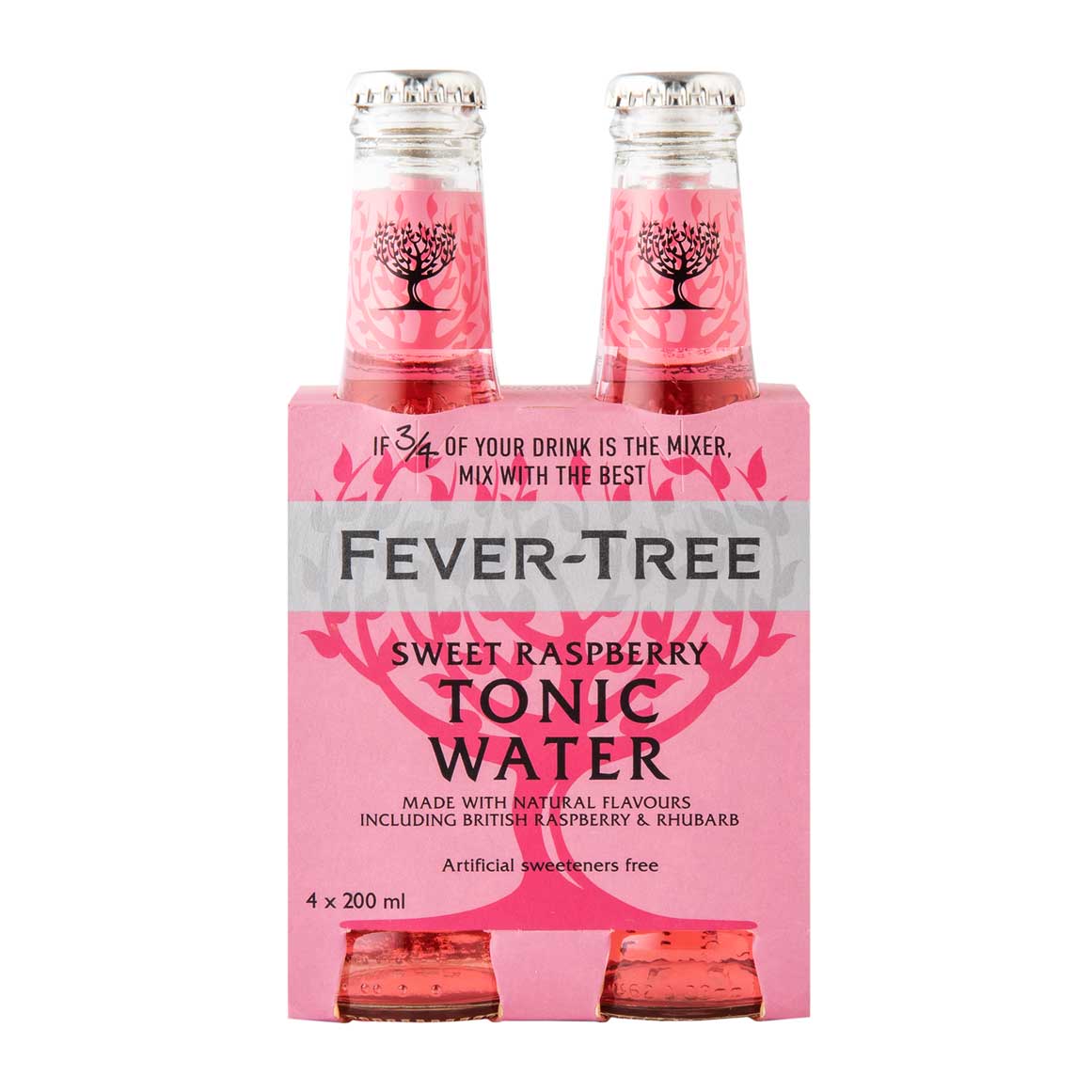 Fever Tree Sweet Raspberry Tonic Water 4 X 200 Ml Bottles Za 7070