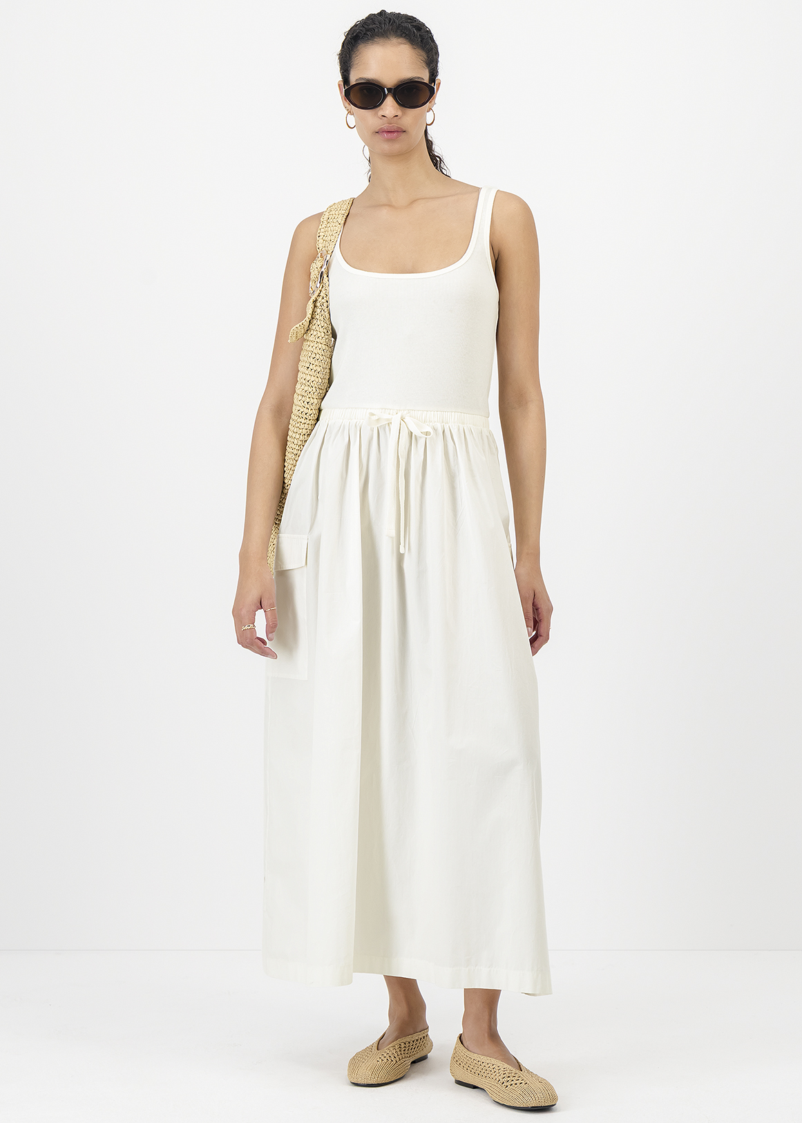 Fit & Flare Utility Midi Dress