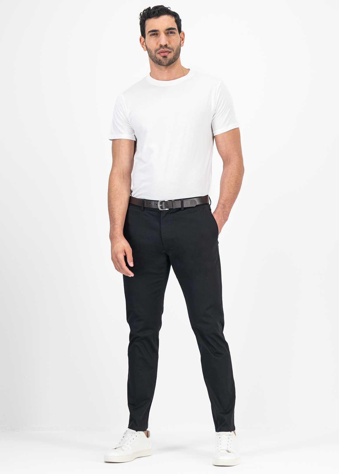 Flat Front Slim Fit Sateen Trousers | Woolworths.co.za