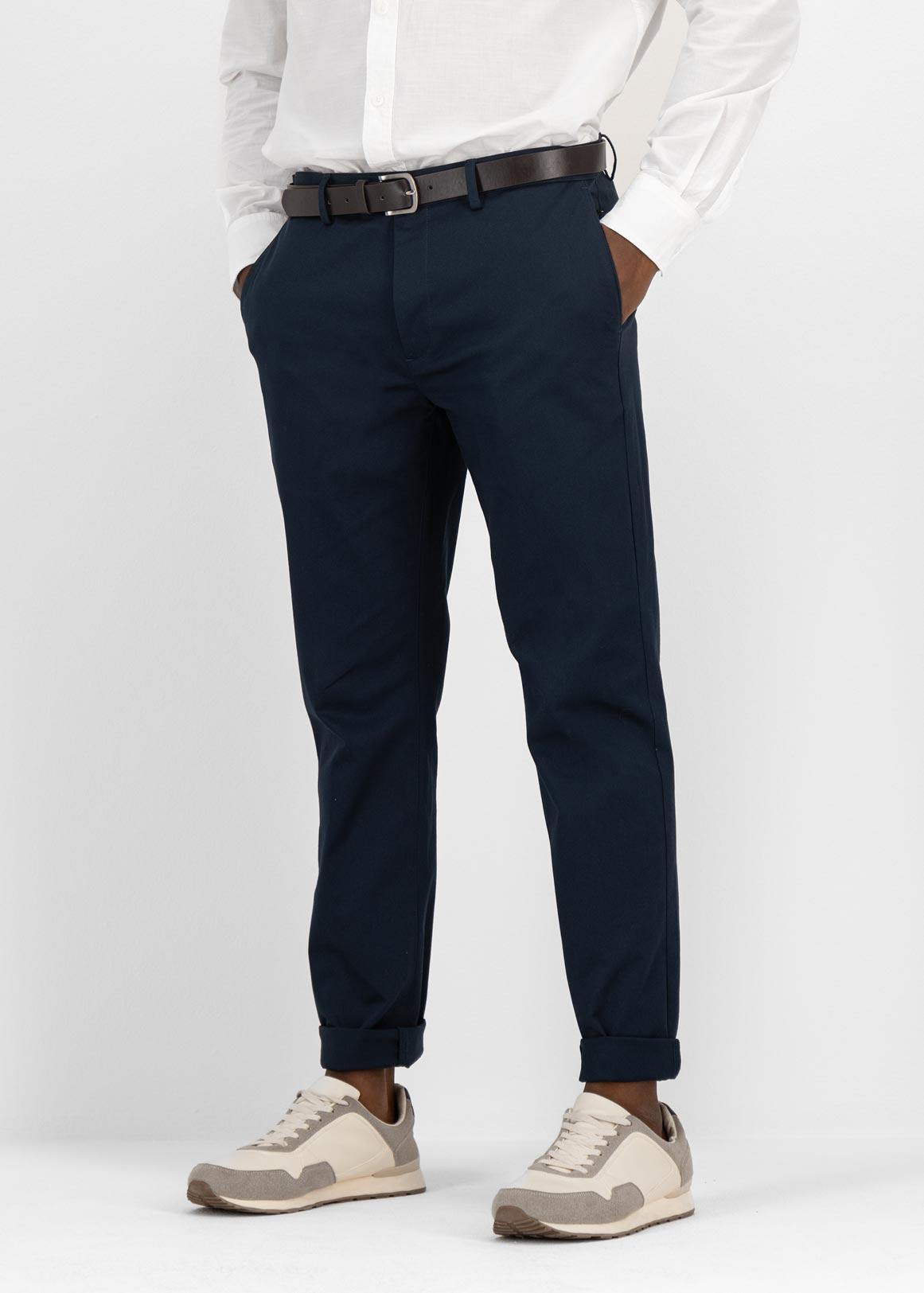Flat Front Slim Fit Trousers