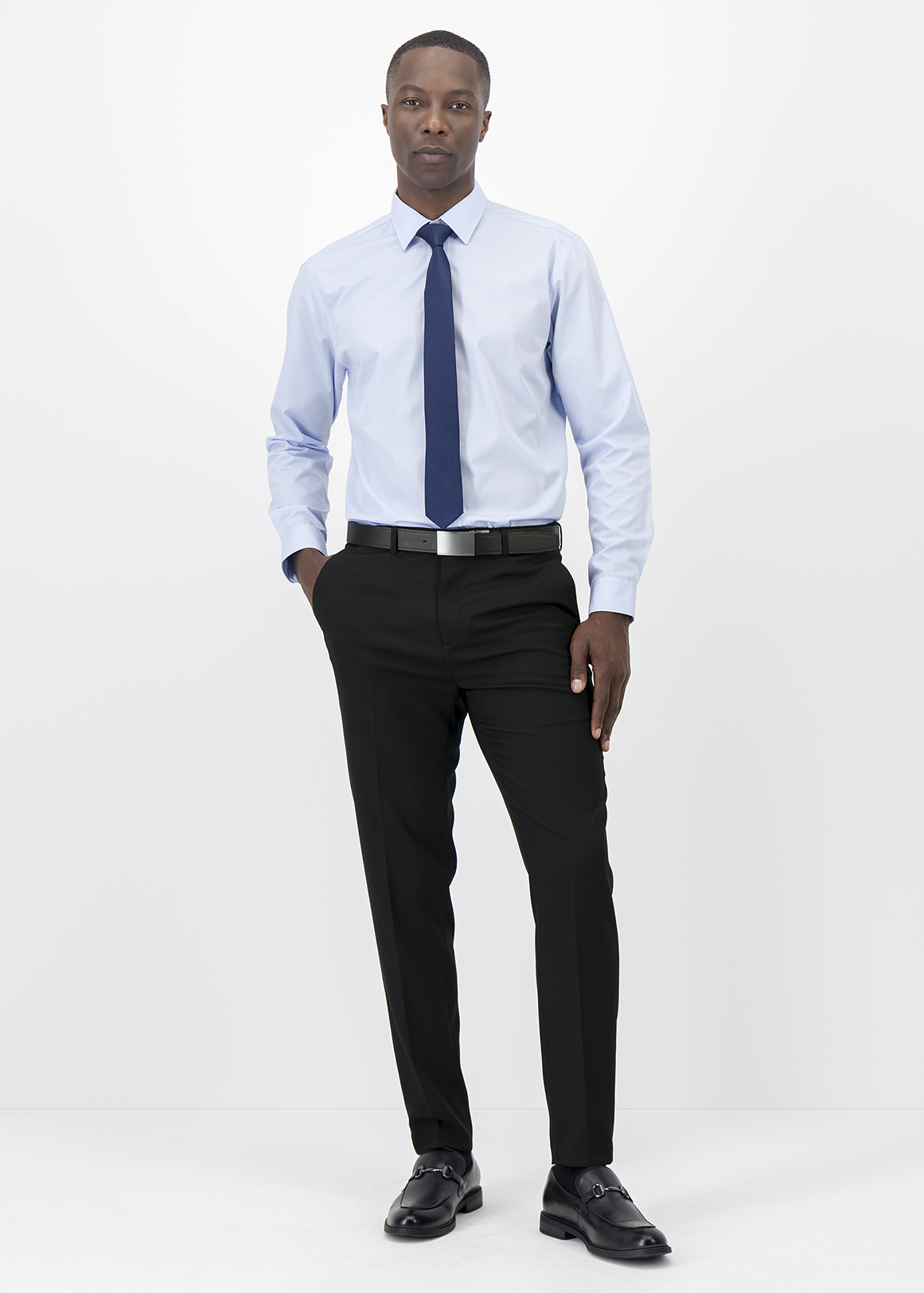 Flat Front Slim Fit Trousers