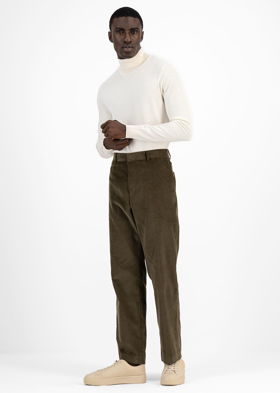 Flat Front Straight Leg Corduroy Trousers | Woolworths.co.za