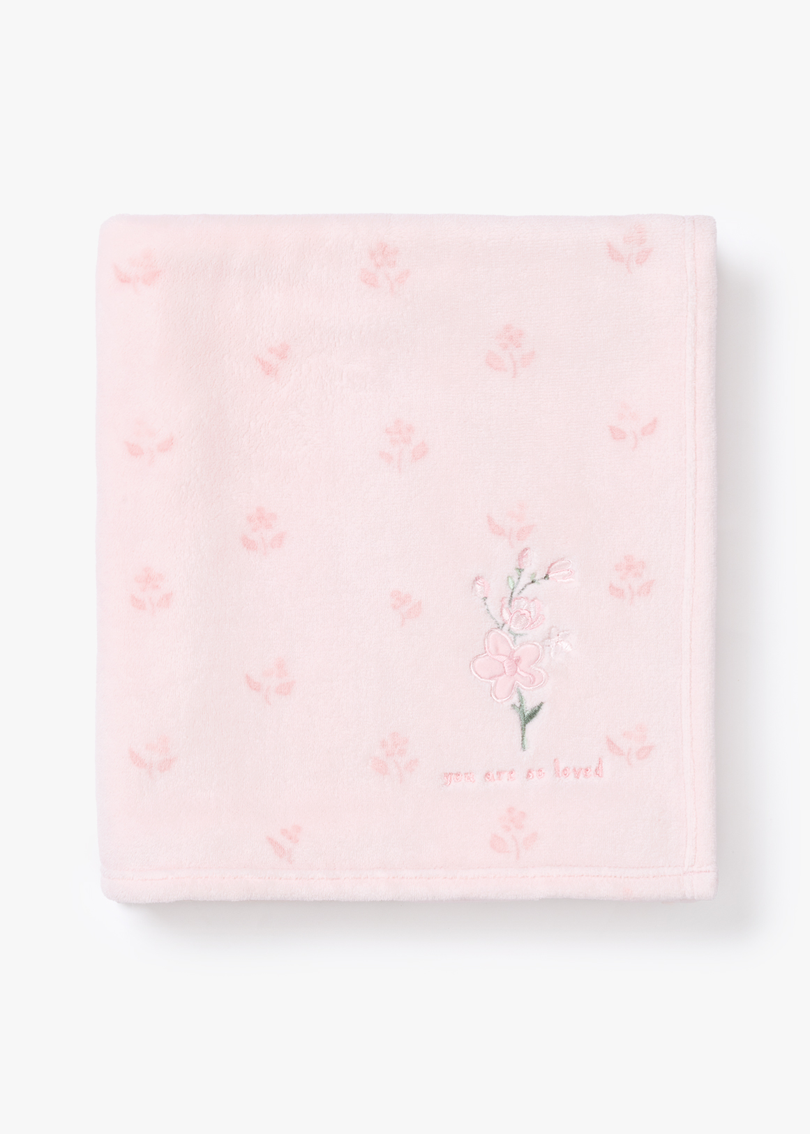 Floral Coral Fleece Blanket