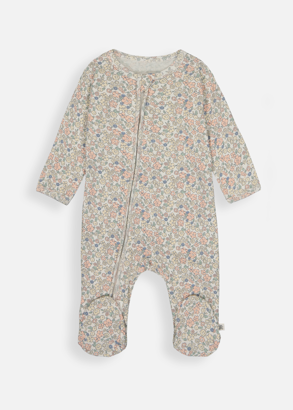 Floral Cotton Zip Sleepsuit