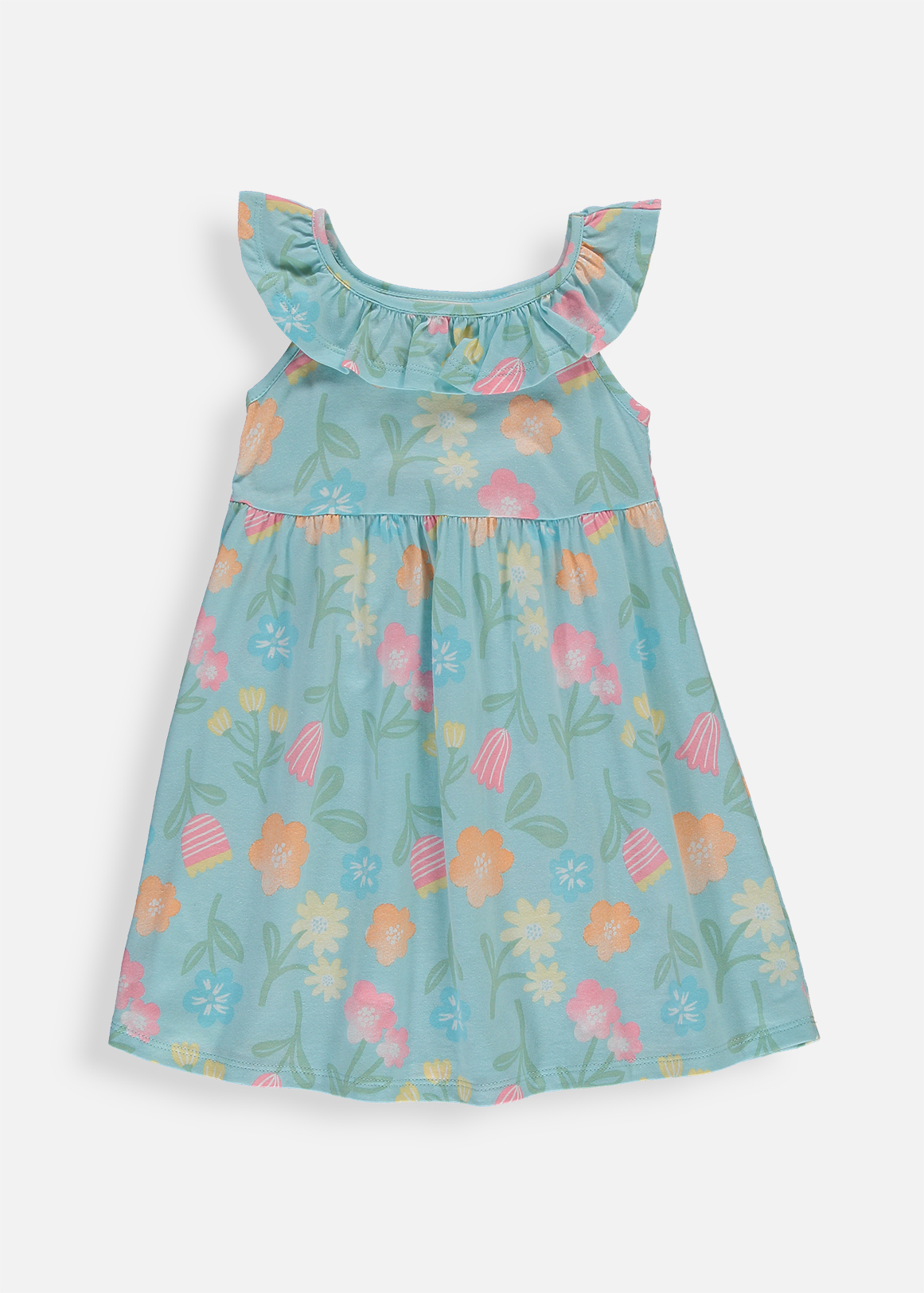 Floral Frilly Cotton Dress | Woolworths.co.za