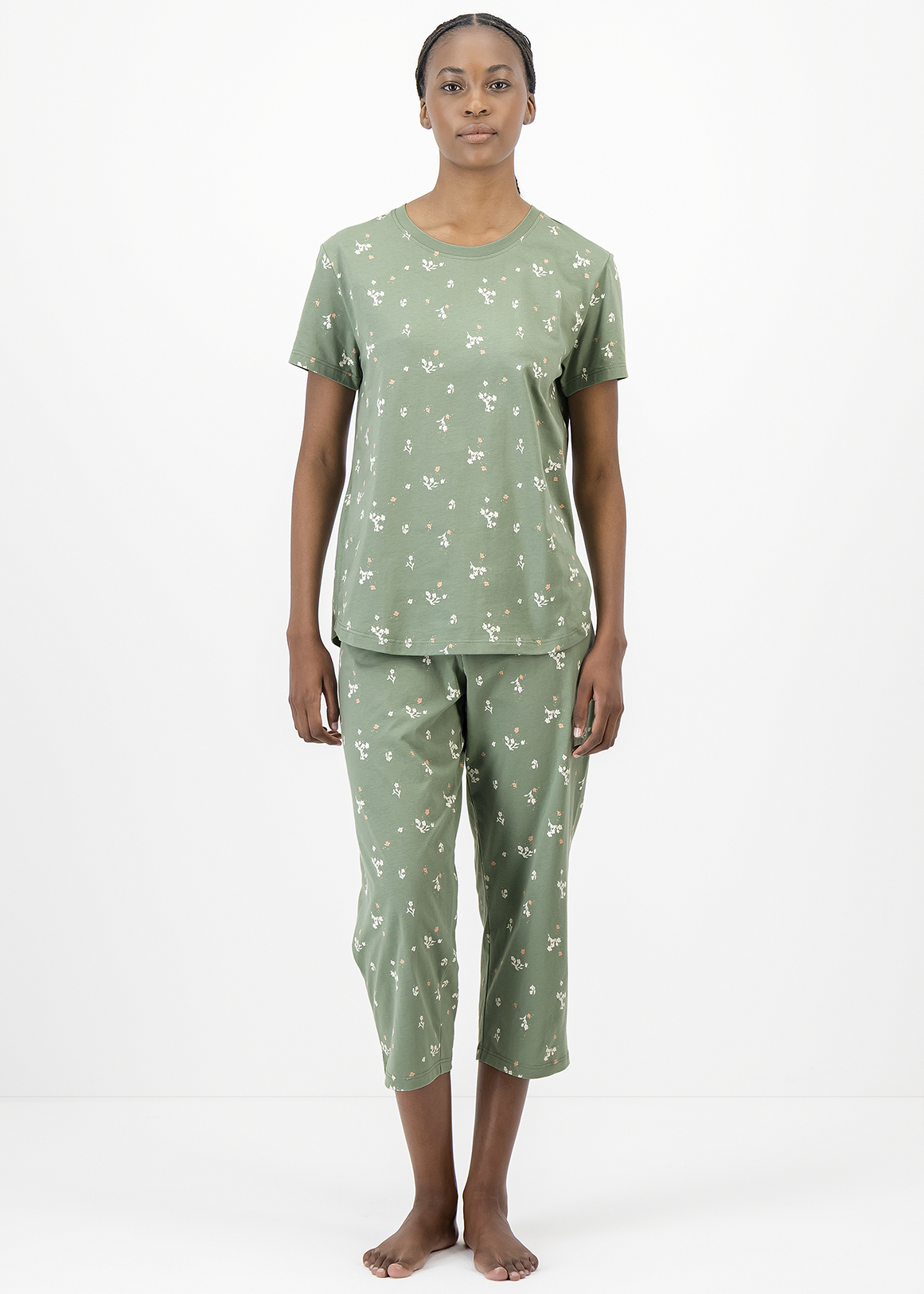 Floral Knit Cotton Pyjamas