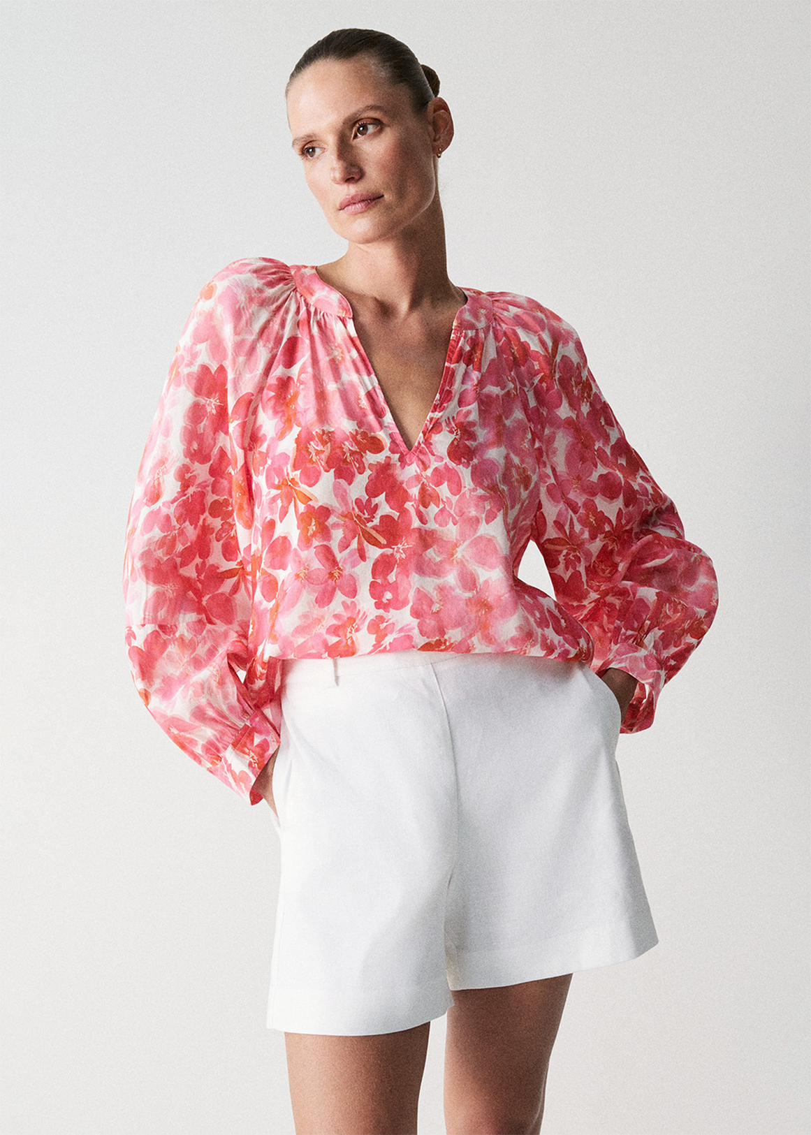 Floral Lantern Sleeve Blouse | Woolworths.co.za