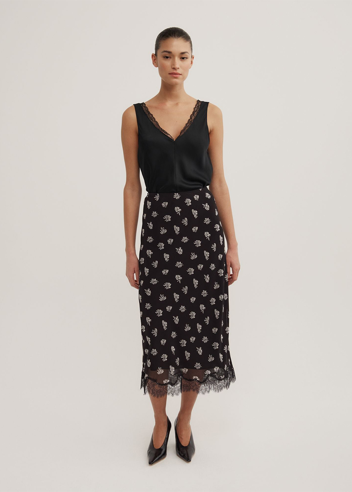 Floral Midi Skirt