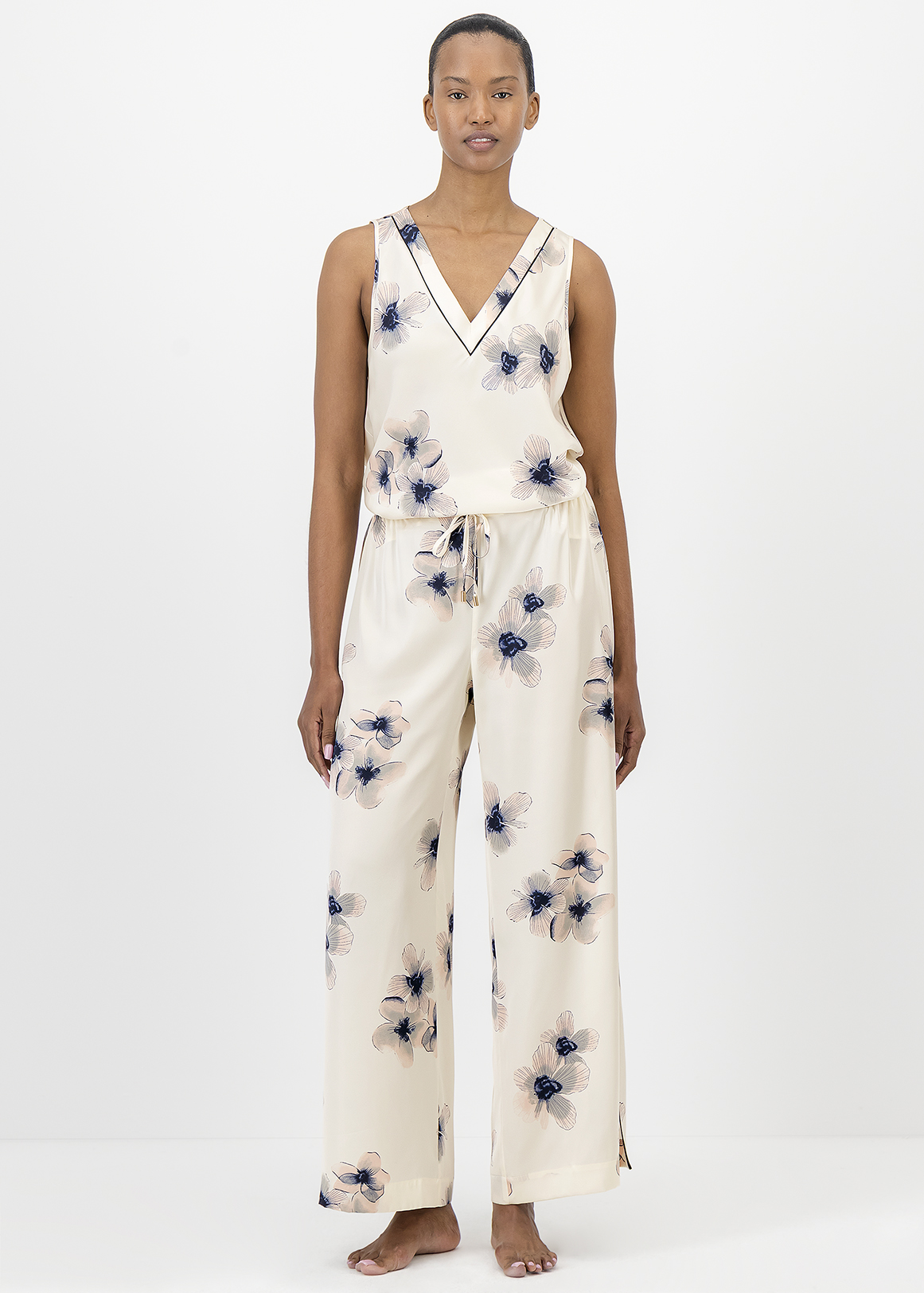 Floral Satin Pyjama Pants