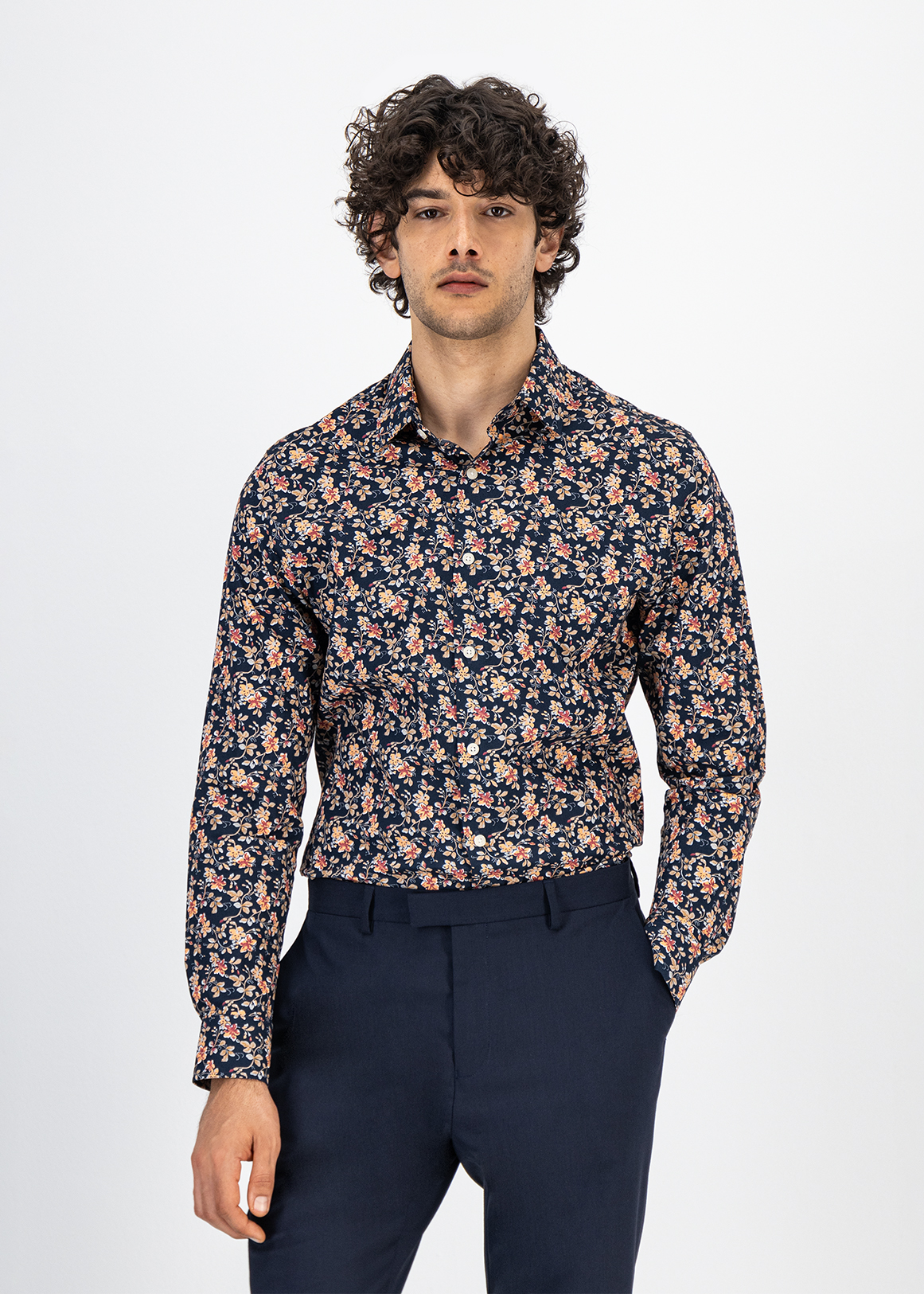 Floral Slim Fit Cotton Stretch Shirt | Woolworths.co.za
