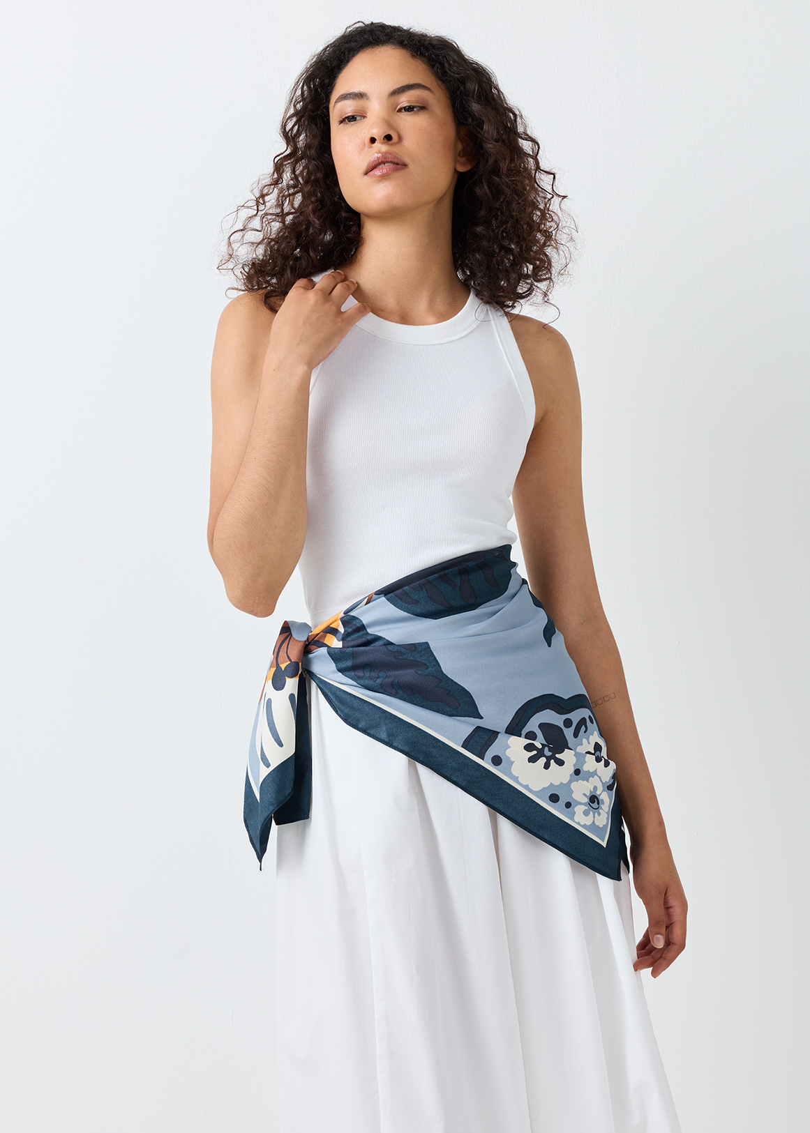 Floral Square Scarf