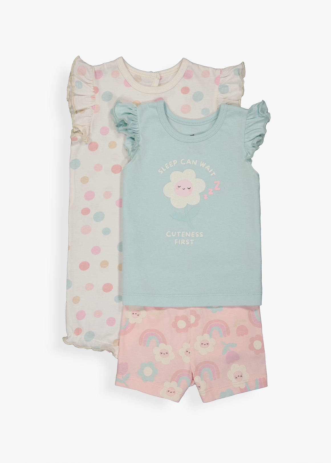 Flower Cotton Pyjamas 3 Piece