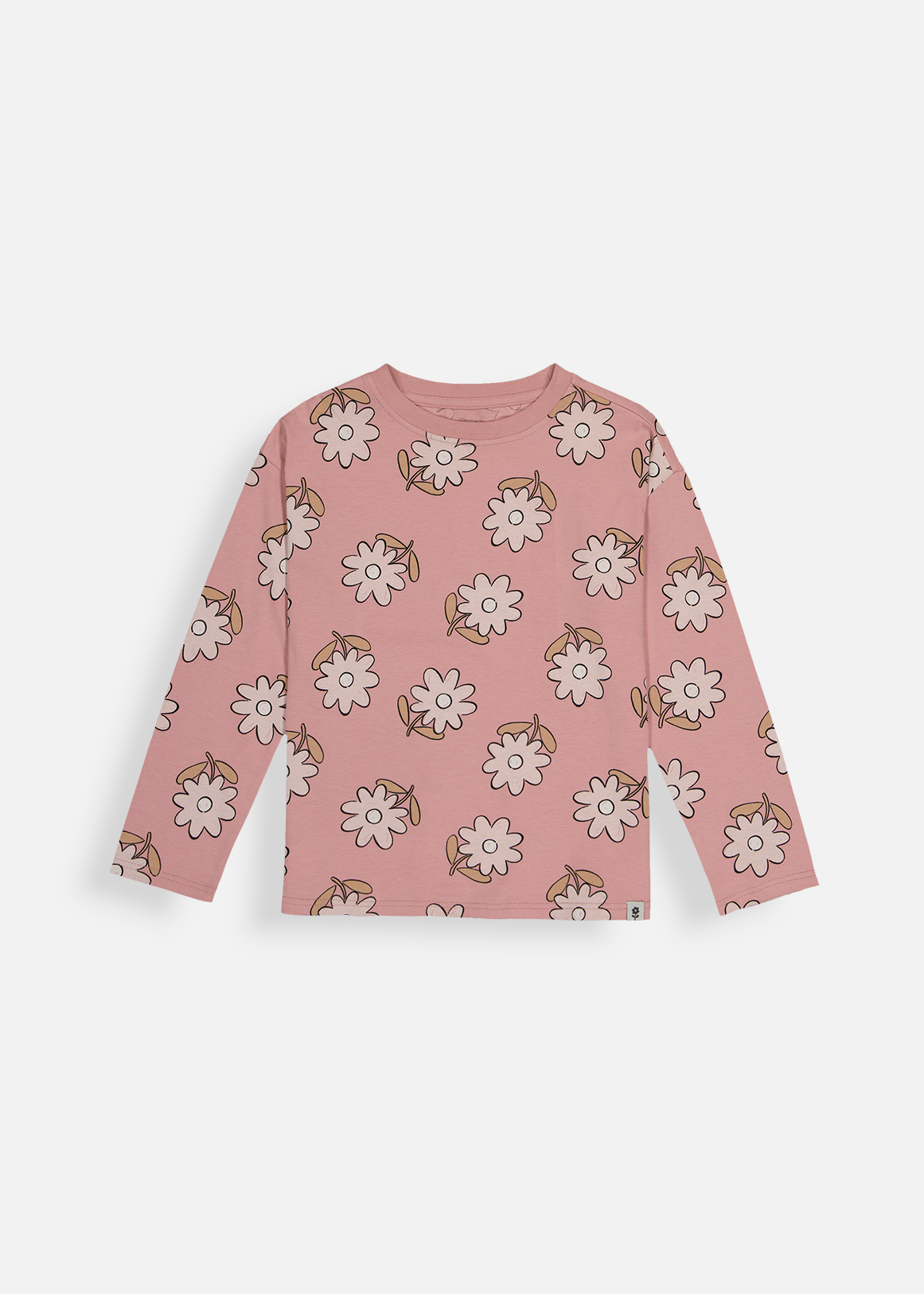 Flower Print Cotton T-shirt