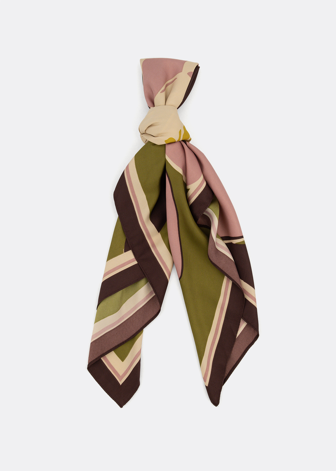Flower Print Satin Scarf