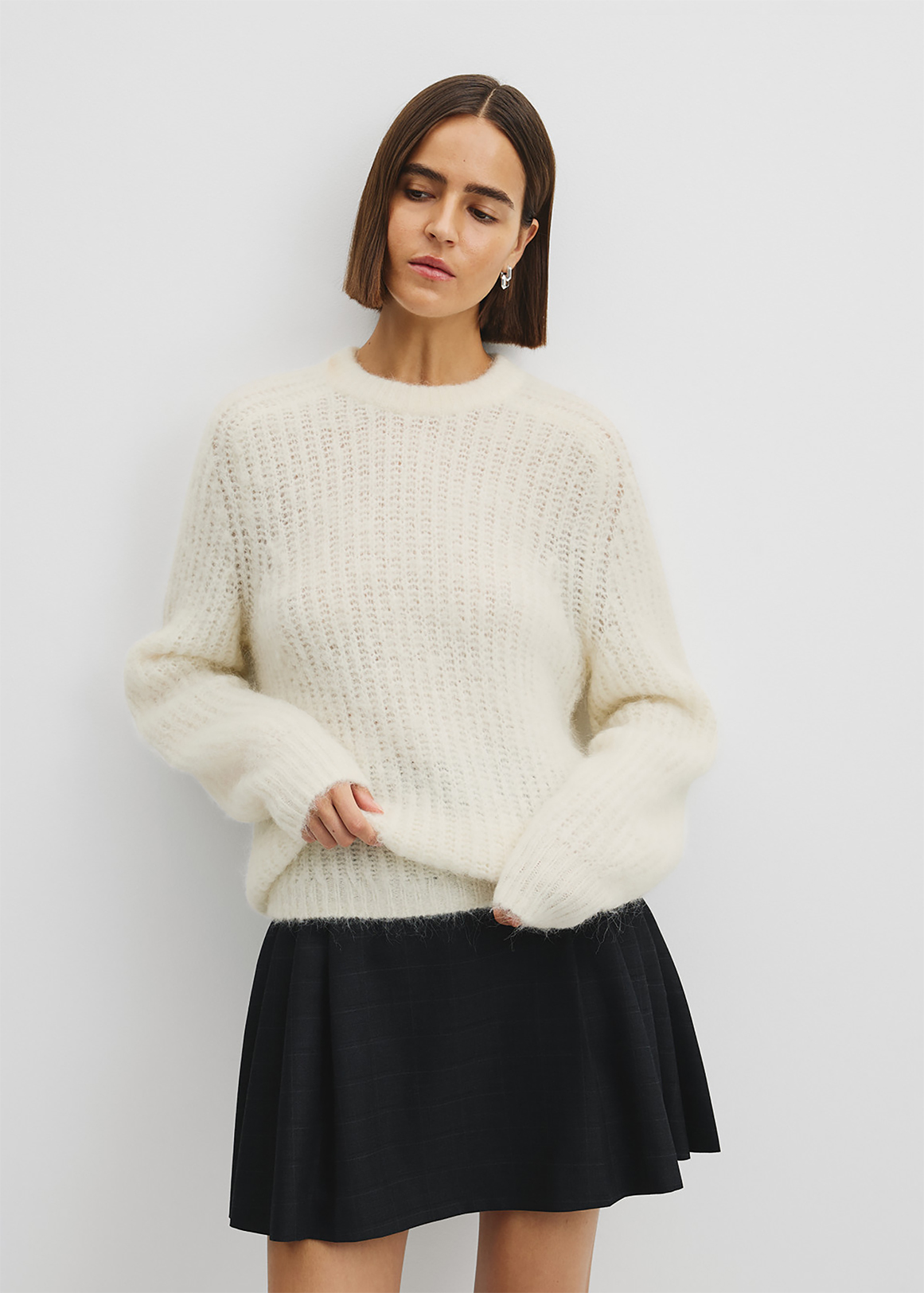 Fluffy Crew Neck Knit