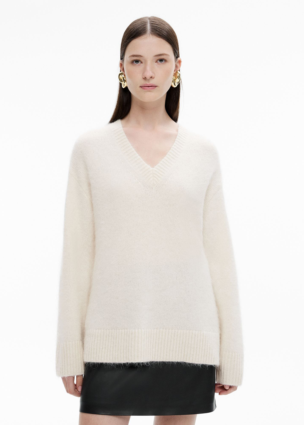Fluffy V Neck Knit