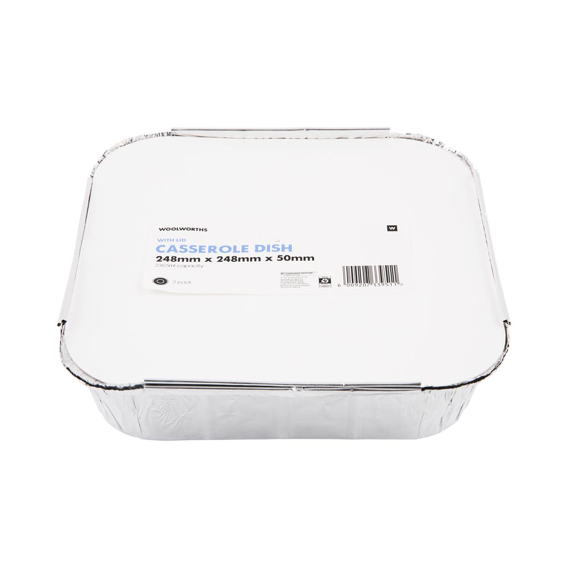 Foil Casserole Dish with Lid 2 pk