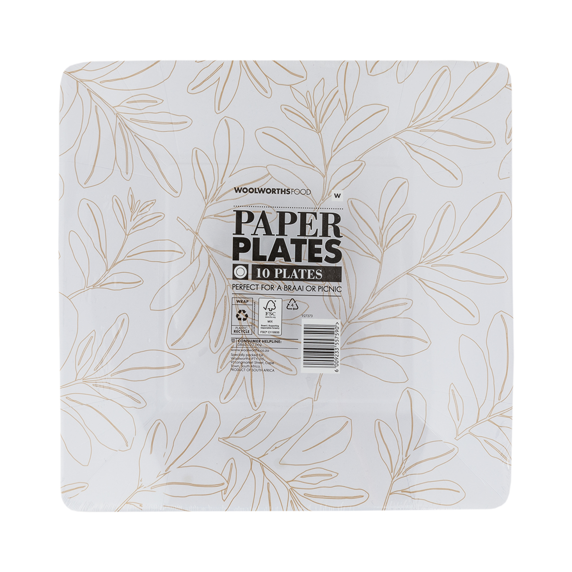 Foliage Square Plate 10 pk