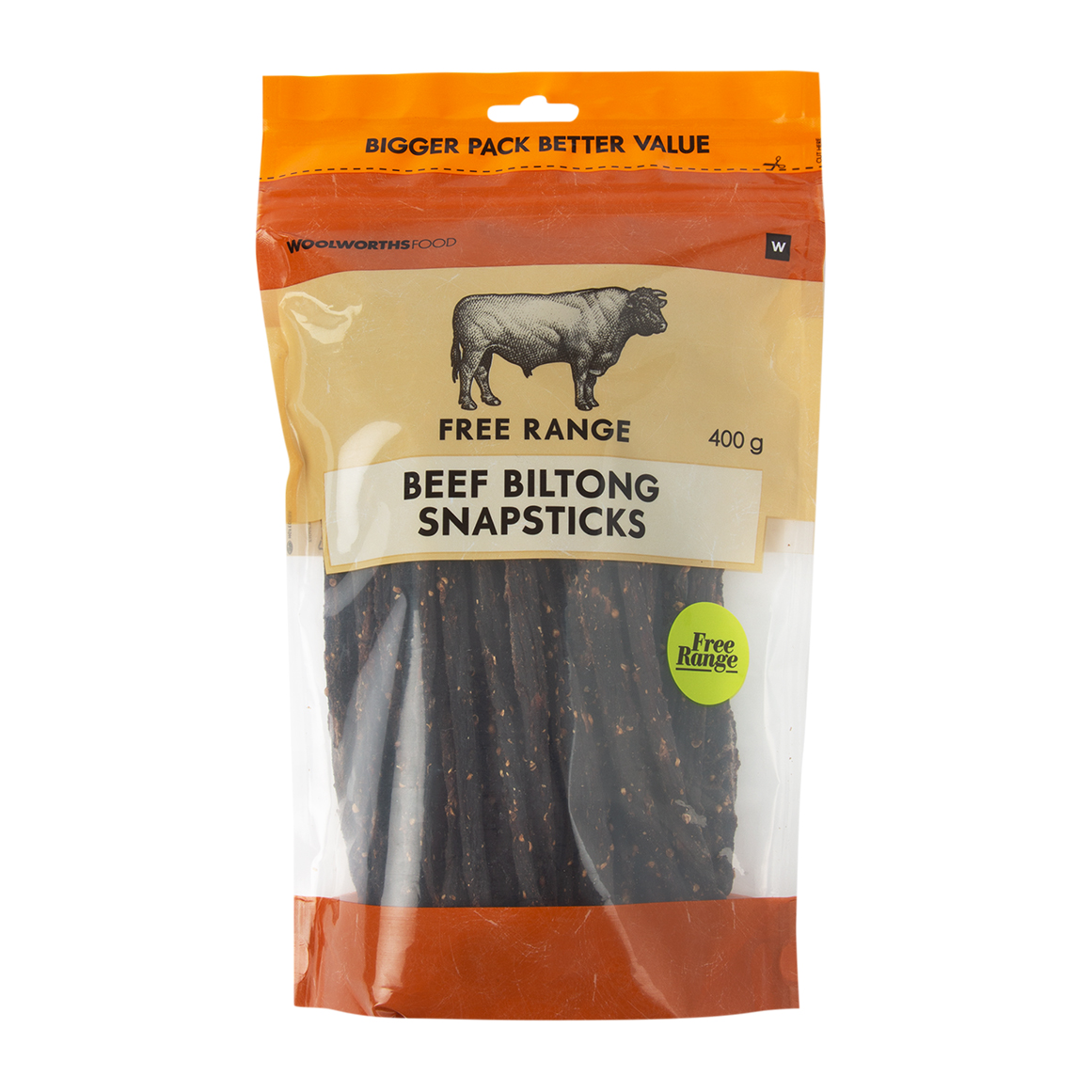 Free Range Beef Biltong Snapsticks 400 g