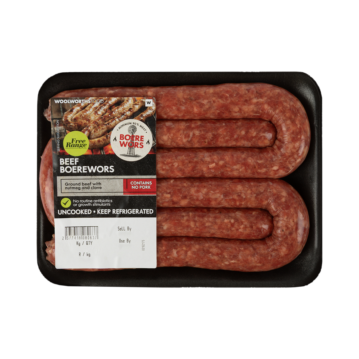 Free Range Beef Boerewors Avg 500 g
