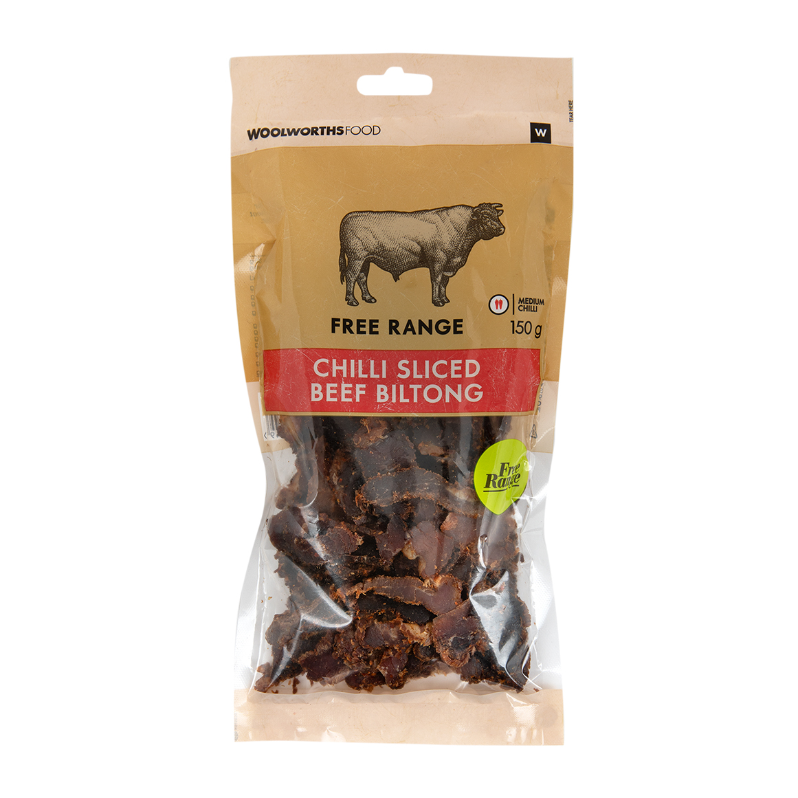 Free Range Chilli Sliced Beef Biltong 150 g