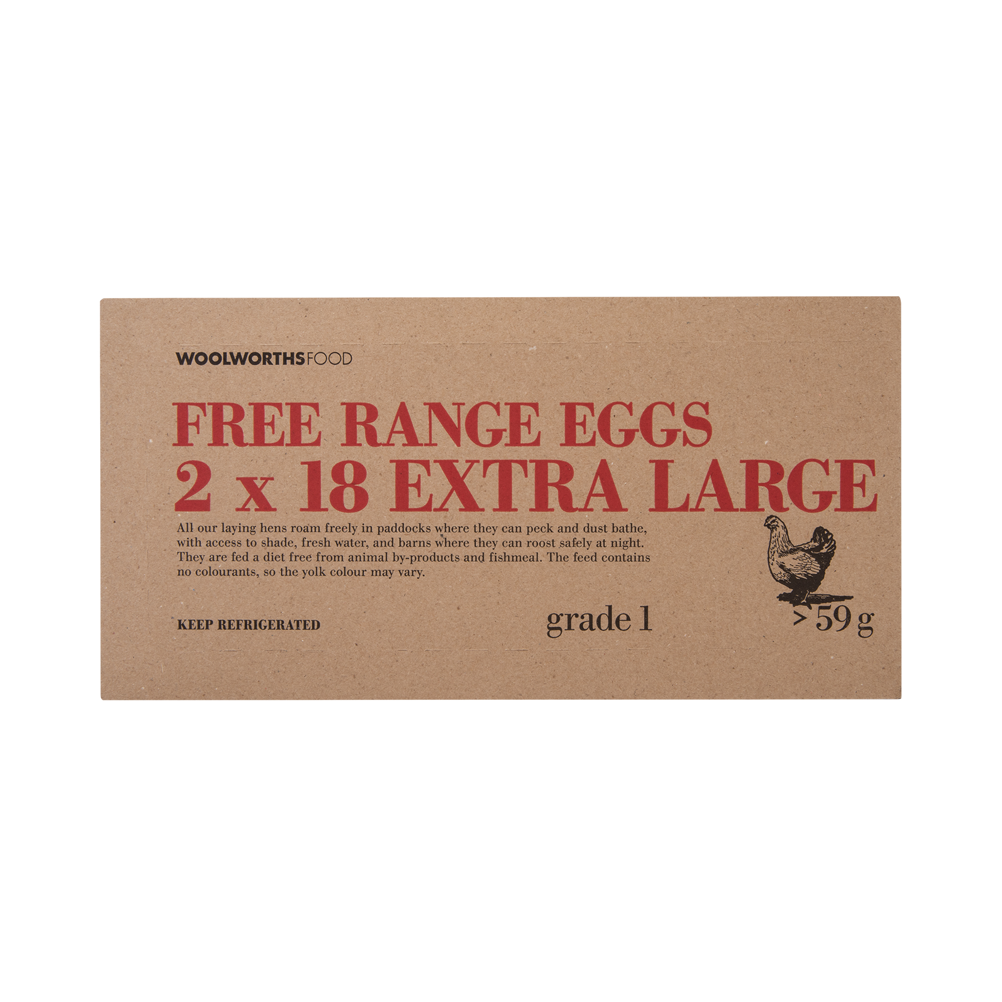 Free Range Extra Large Chilled Eggs 2 x 18 pk