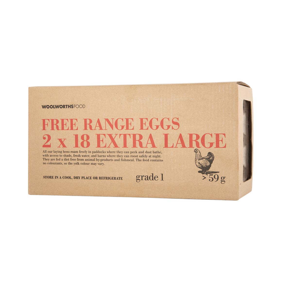 Free Range Extra Large Eggs 2 x 18 pk