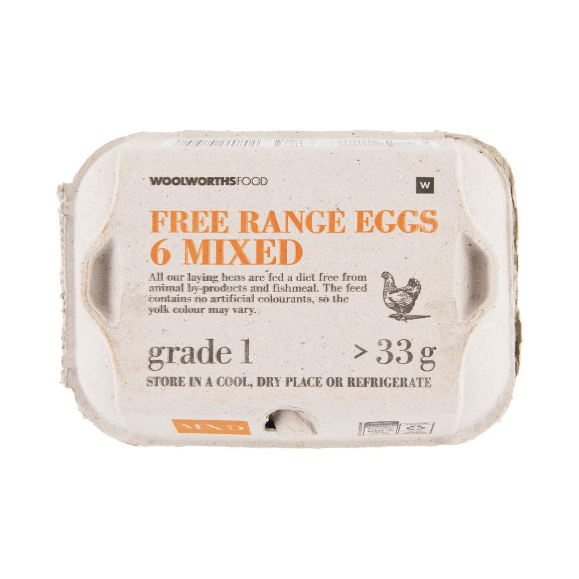 Free Range Mixed Size Eggs 6 pk